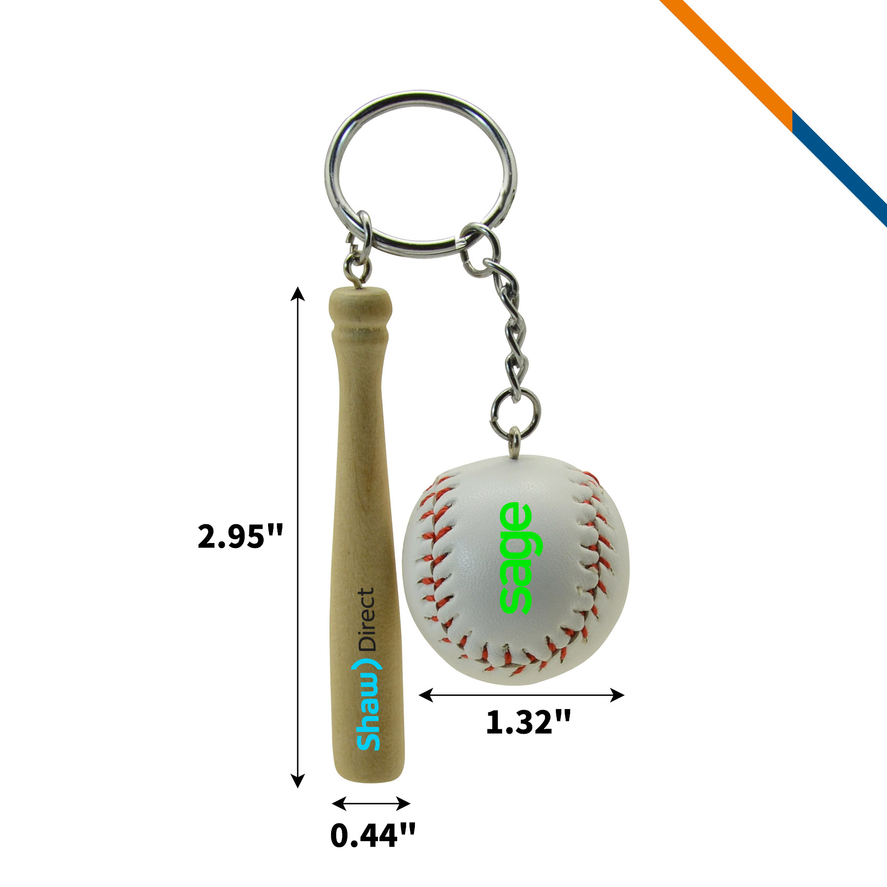 Baseball Bar Keychain 2