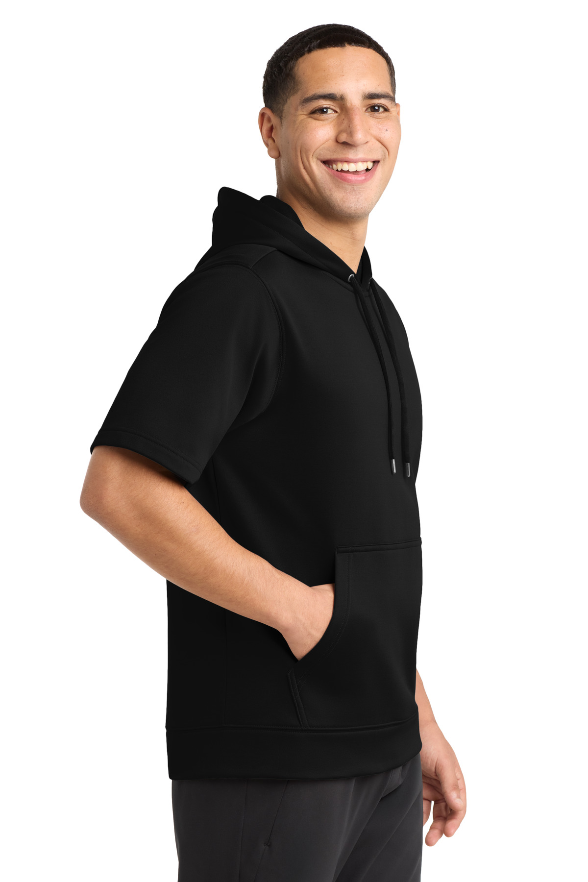 Sport-Tek Sport-Wick Fleece Short Sleeve Hooded Pullover. ST251, custom hoodie or sweatshirt with logo imprint 23