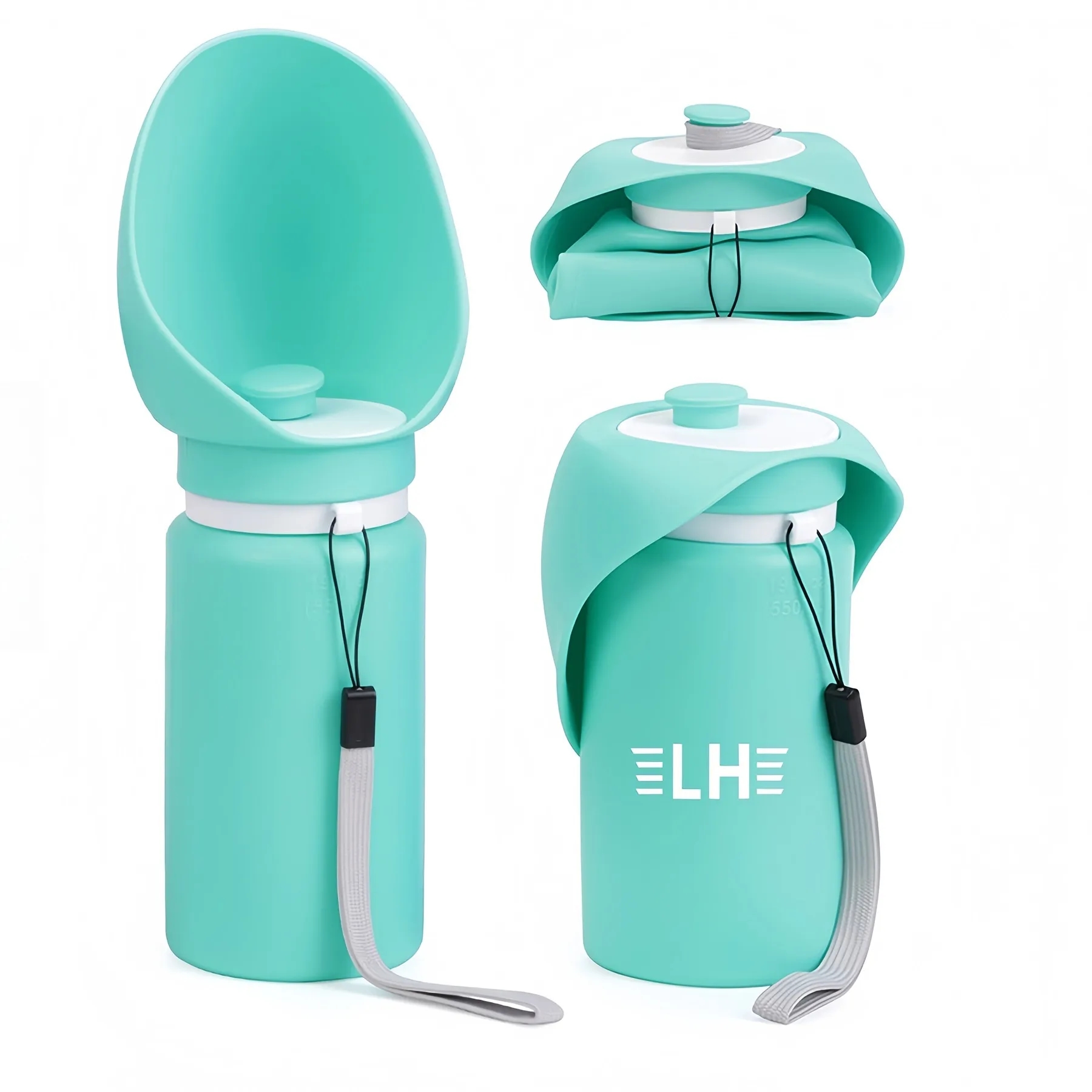 550ml Dog Water Bottle with Extra Wide Drinking Cup 1