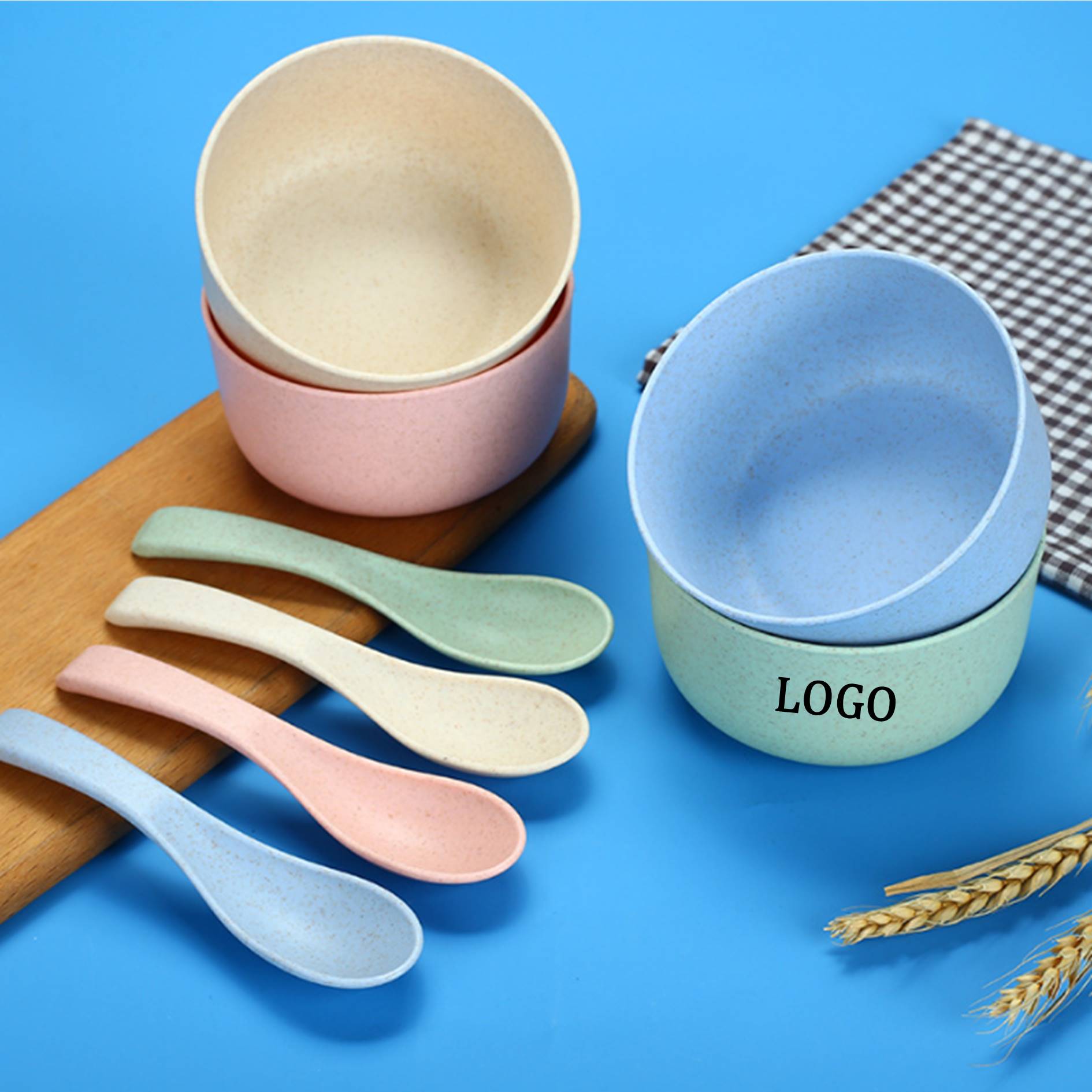 Kids Wheat Straw Cutlery Set 5