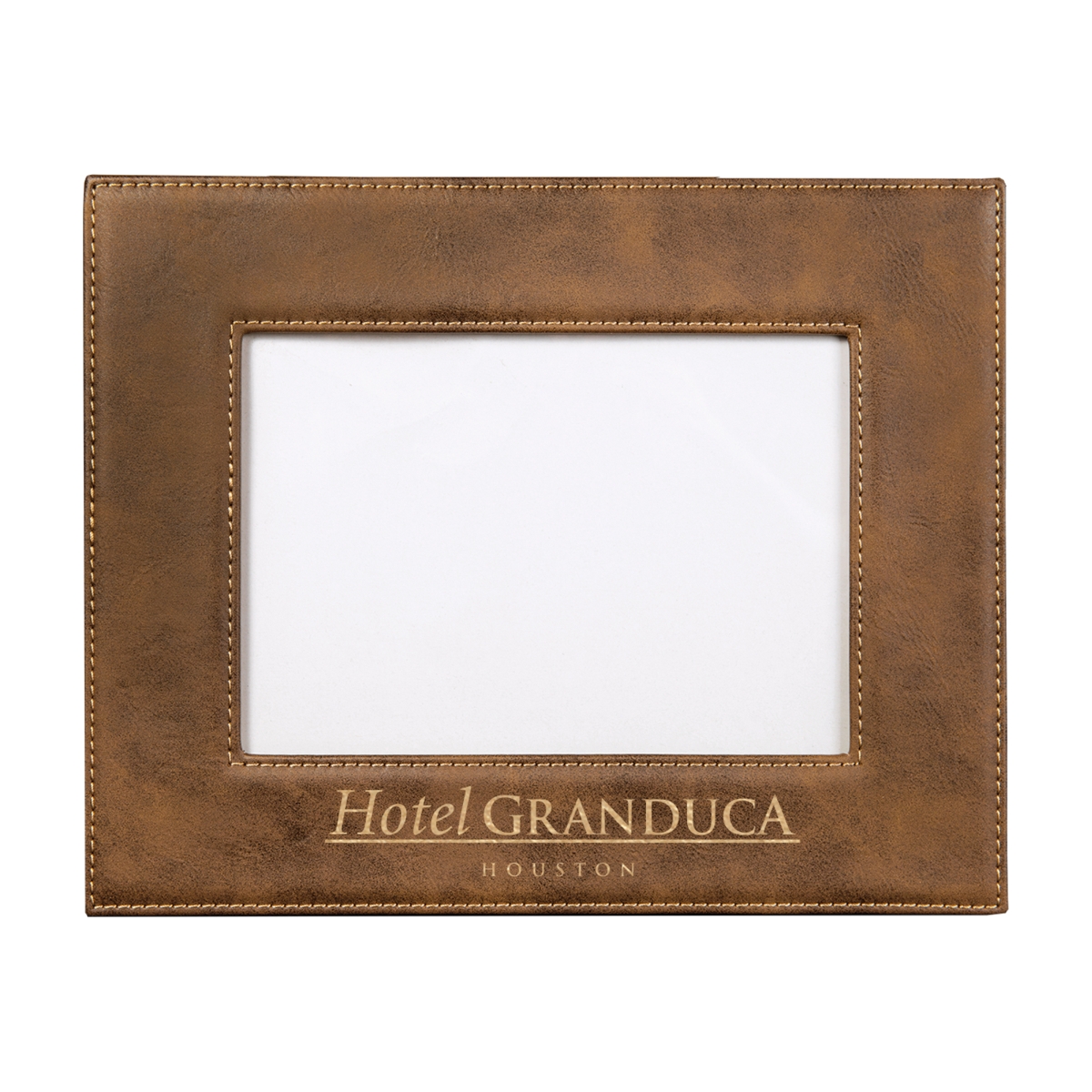 Laser Engraved Leatherette Picture Frame (Holds 5"x7" Photo) 1