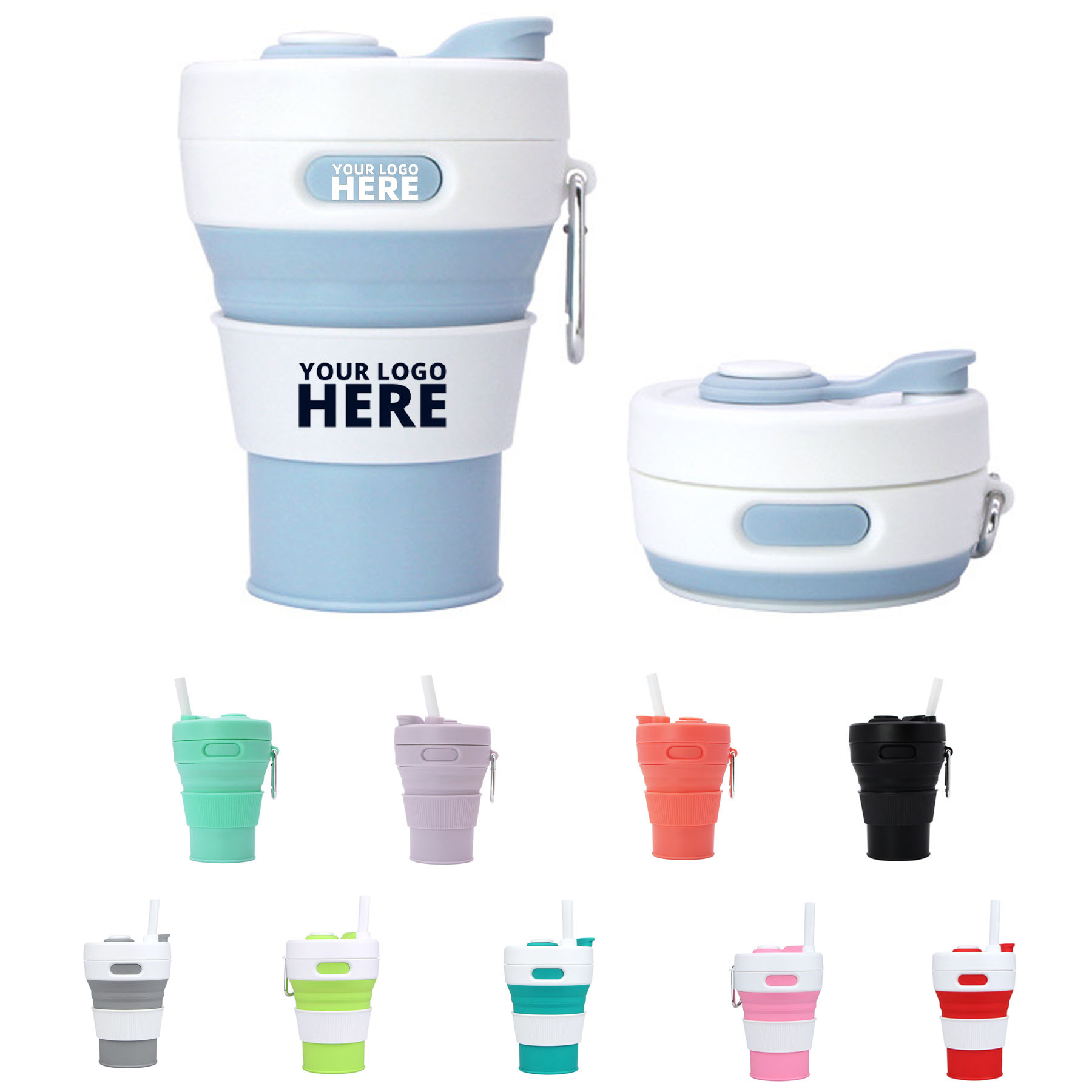 15 OZ Collapsible Silicone Travel Cup 2