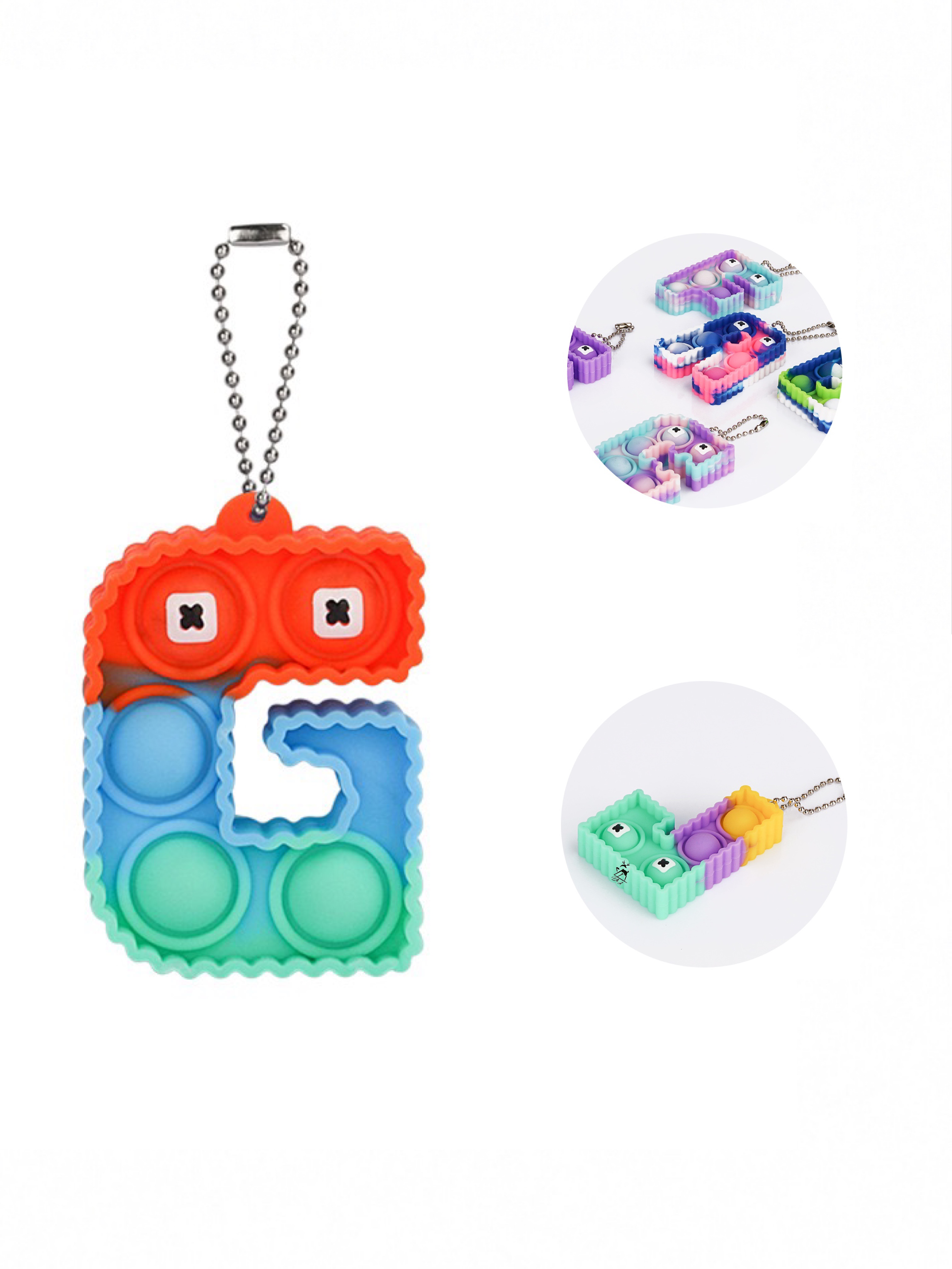 Push Bubble Sensory Fidget Toys Keychains 1