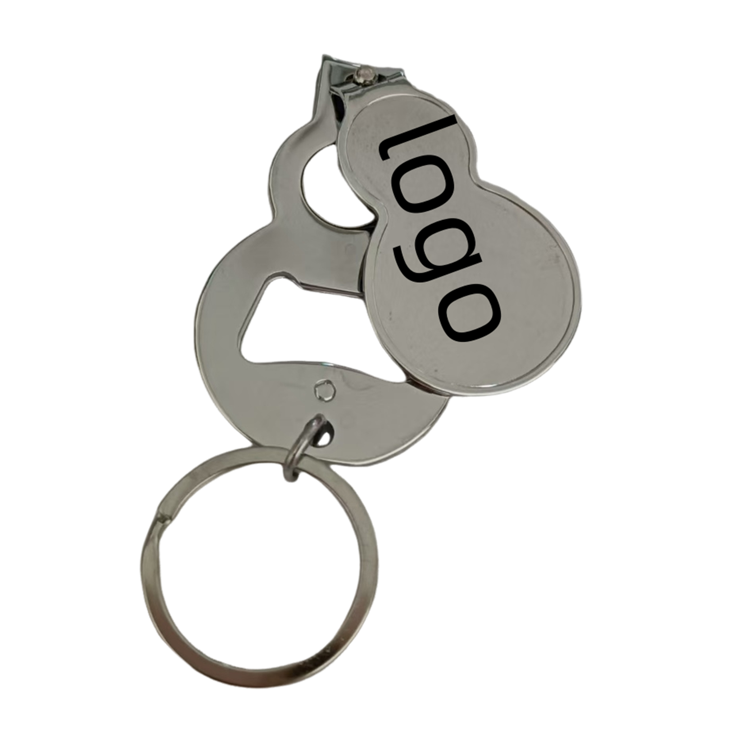 3-in-1 Gourd Shape Nail Clipper with Opener Keychain 3