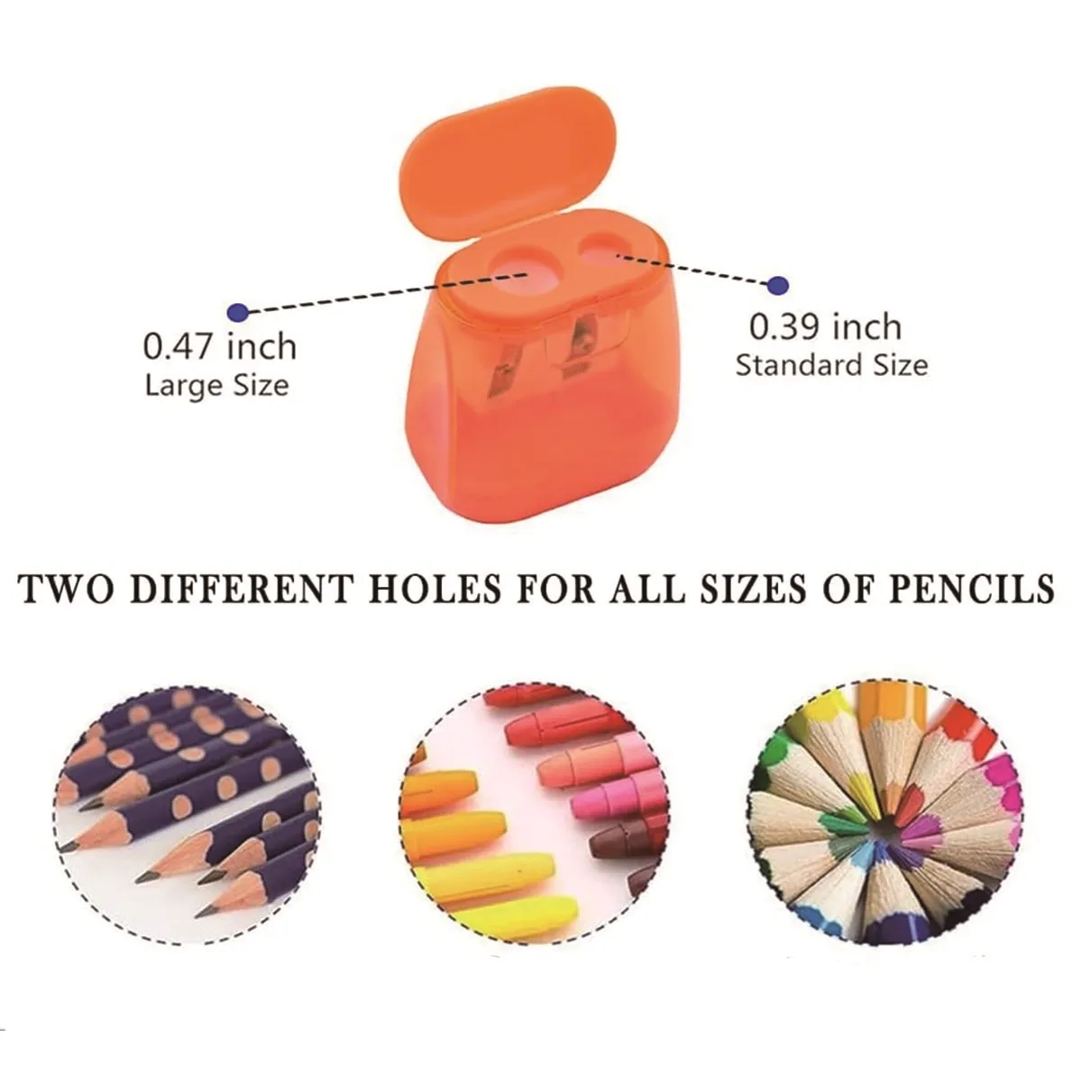 Colored Manual Hand Held Small Compact Pencil Sharpener 2