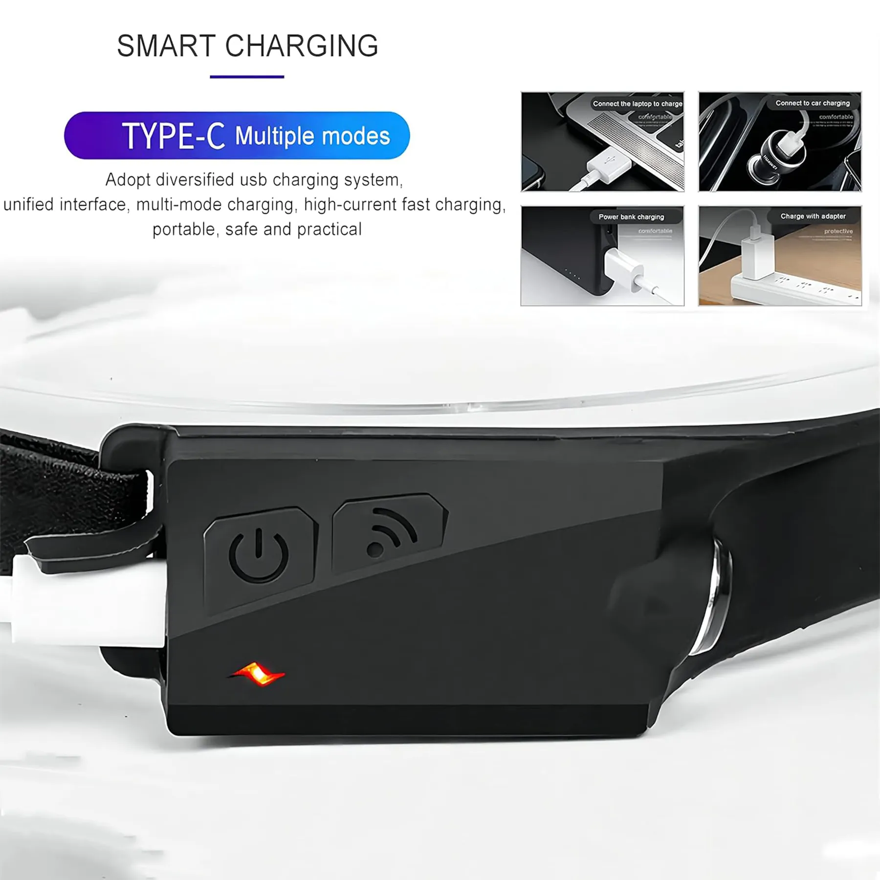 Rechargeable LED Headlamp with Motion Sensor 5
