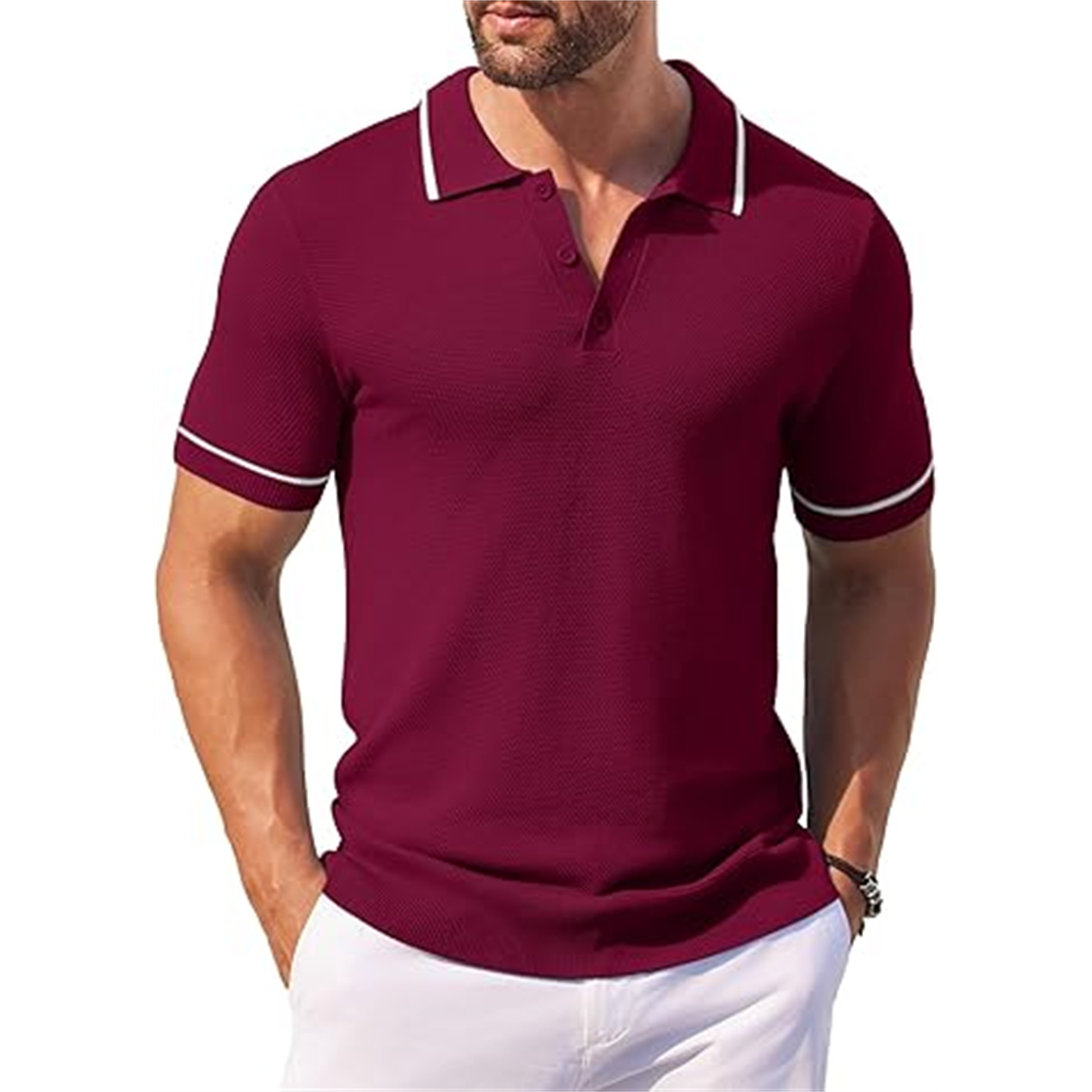 Men's Knit Golf Polo Shirt 12