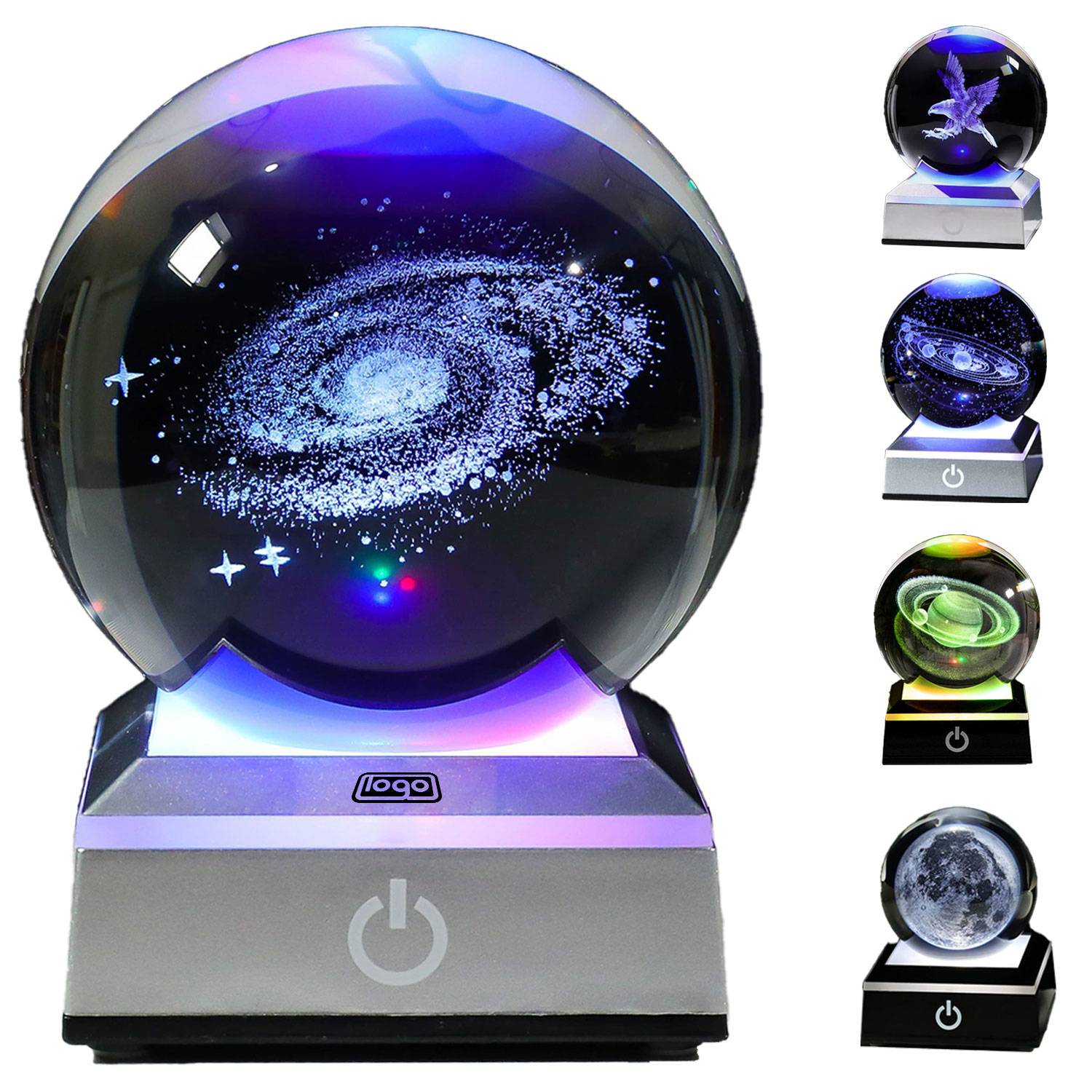 Illuminated Crystal Ball Ornament 8