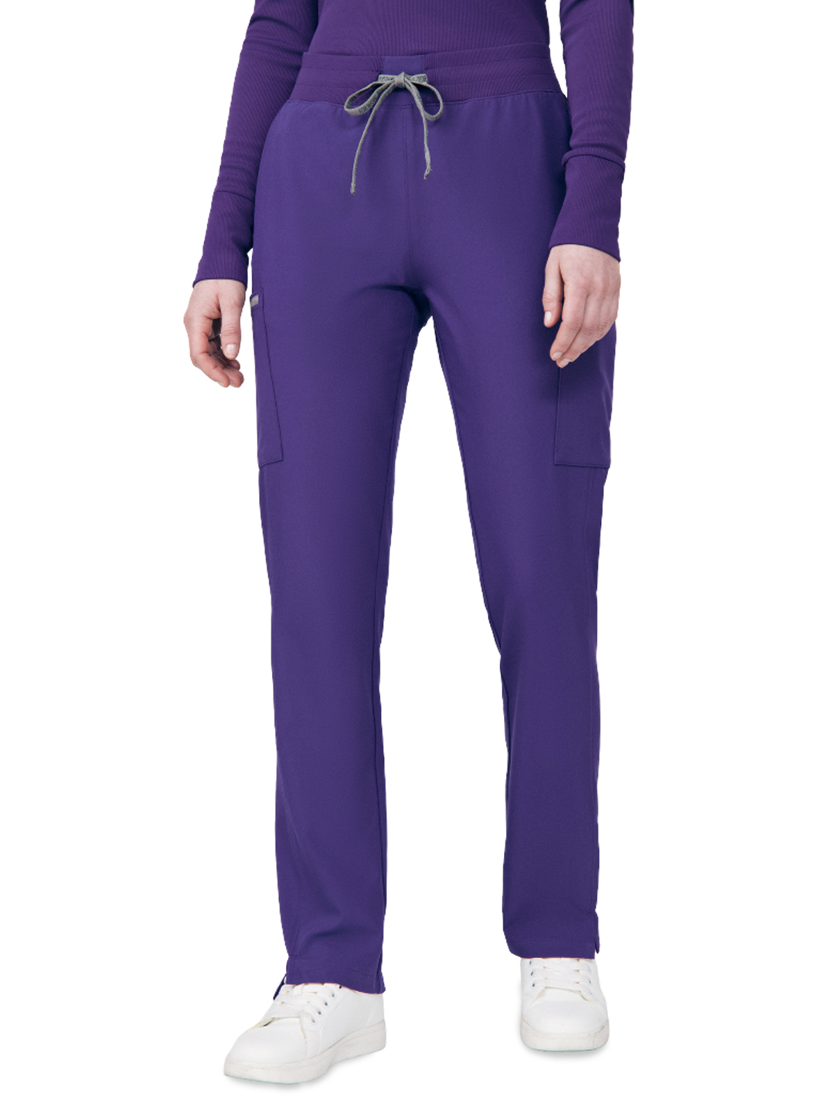 Landau - Forward - Women's Seven-Pocket Mid-Rise Rib-Knit Elastic Waist Cargo Pant 41