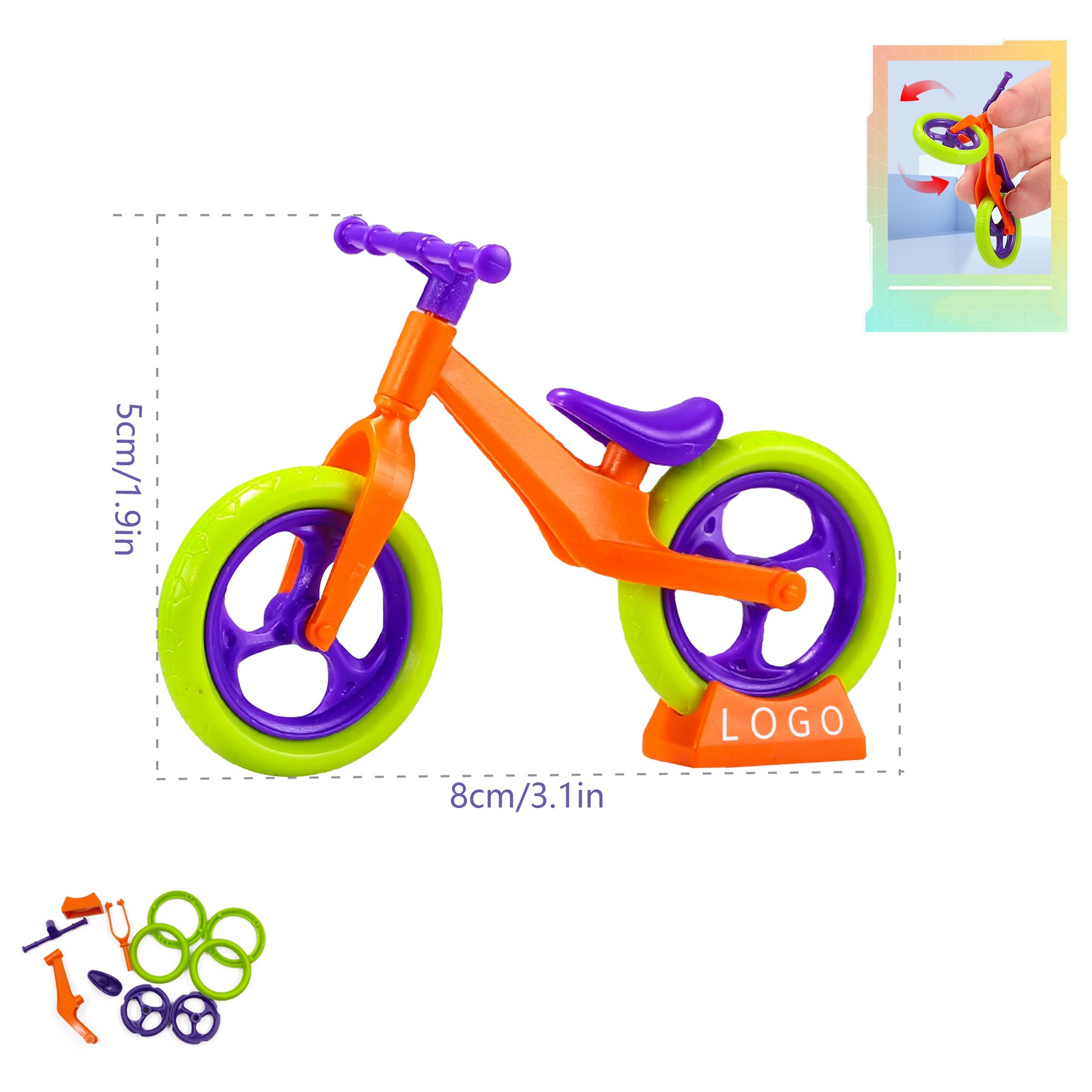 Bicycle Model Ornament Moped Diy Toy Knick - Knack Mini
