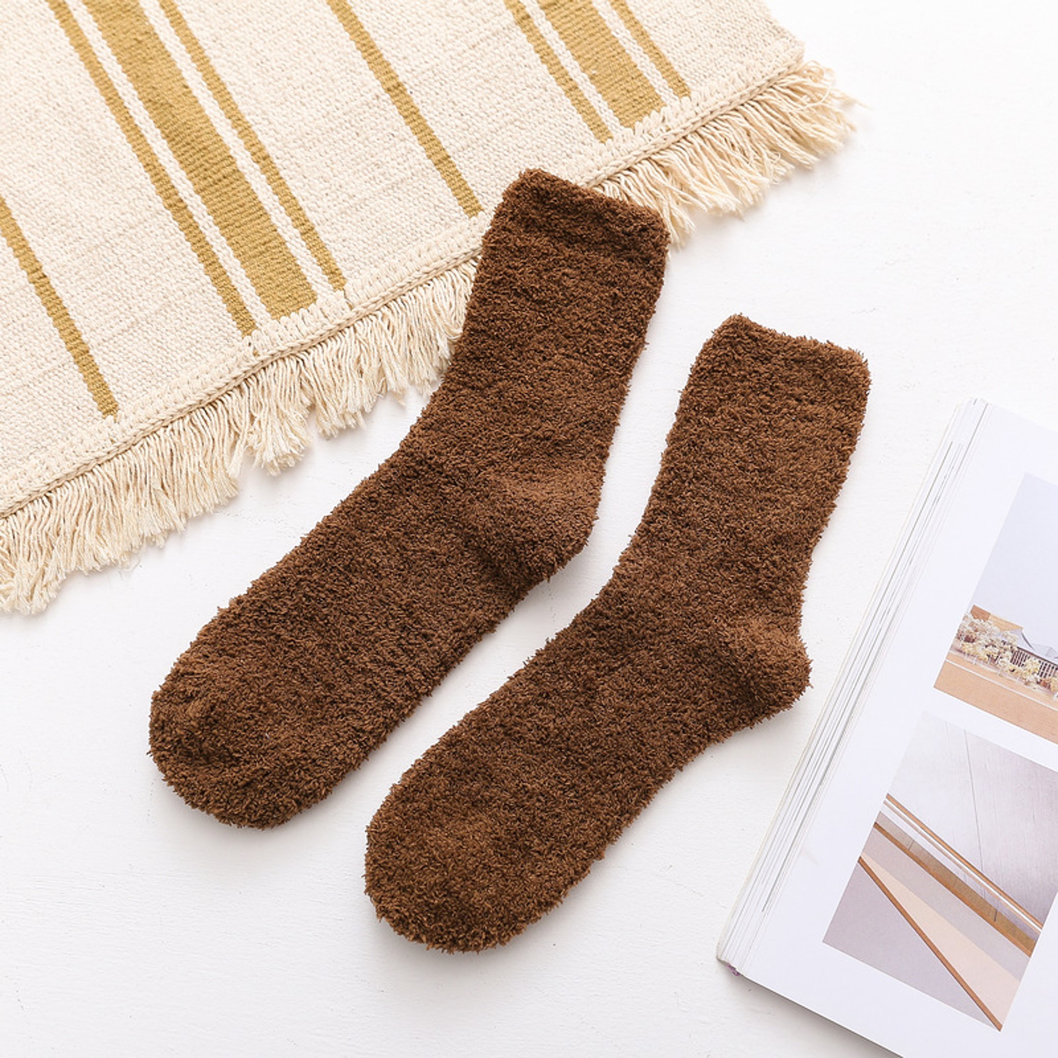 SOFT FUZZY SOCKS WITH FULL COLOR PATCH 4