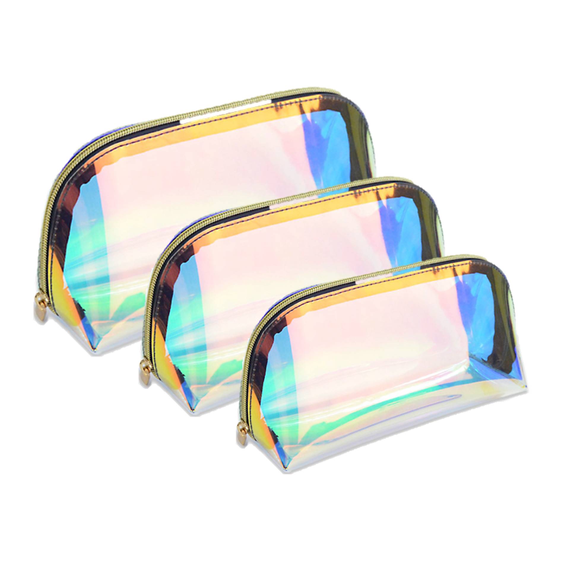 Clear Iridescent Cosmetic Pouch 4
