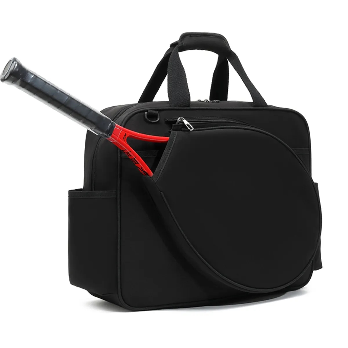 Wipeable Tennis Racket Shoulder Pickleball Gym Tote Bag 4