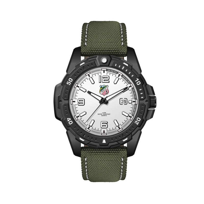 45MM. BLACK METAL CASE, 3-HAND MVT, DTE