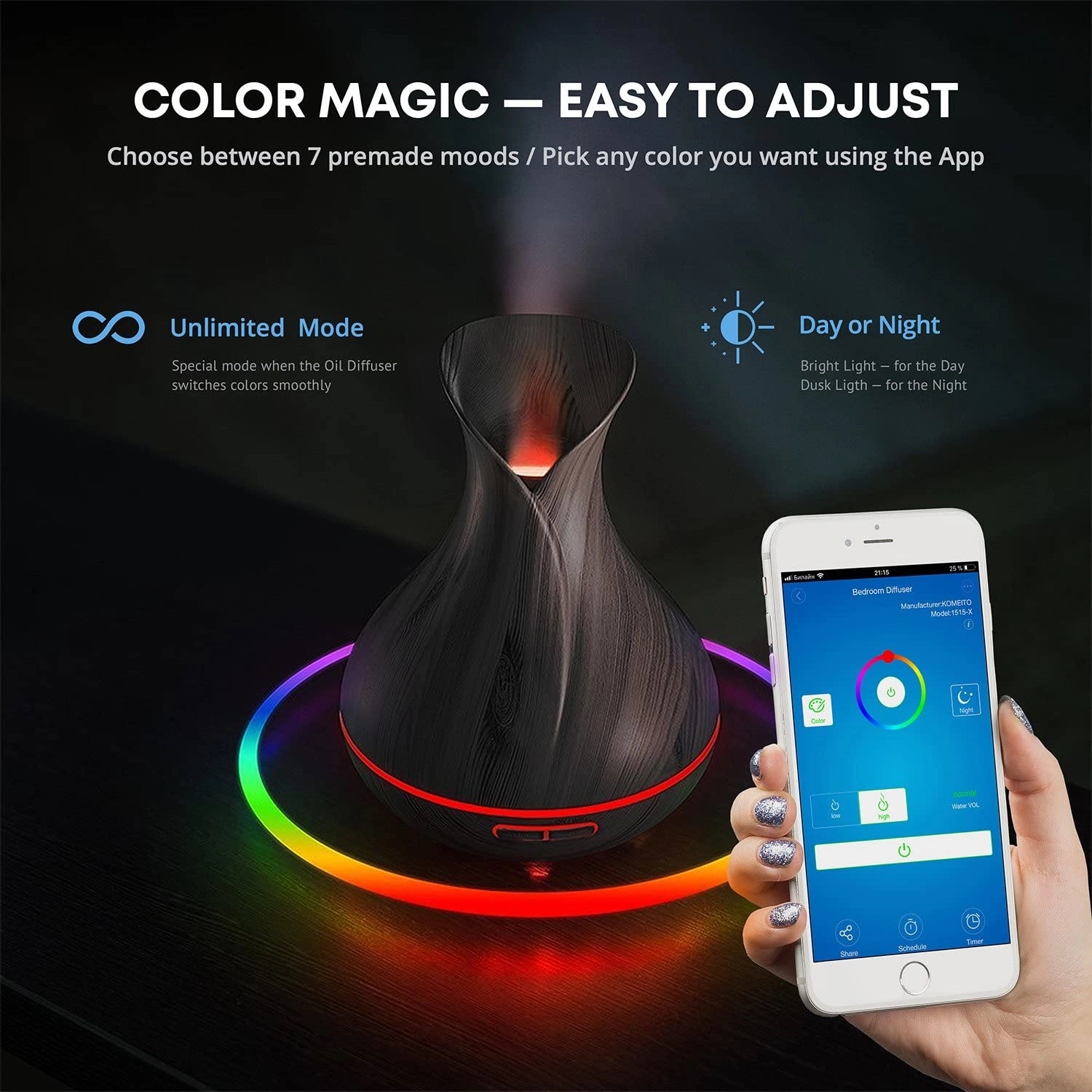 400ML Intelligence Essential Oil Diffuser Humidifier 11