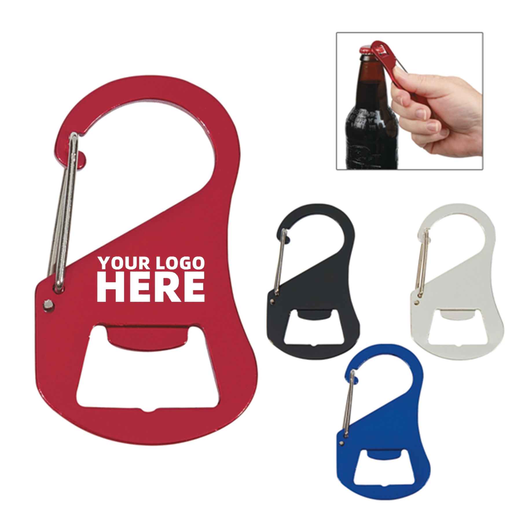 Aluminum Alloy Steel Carabiner Bottle Opener 2