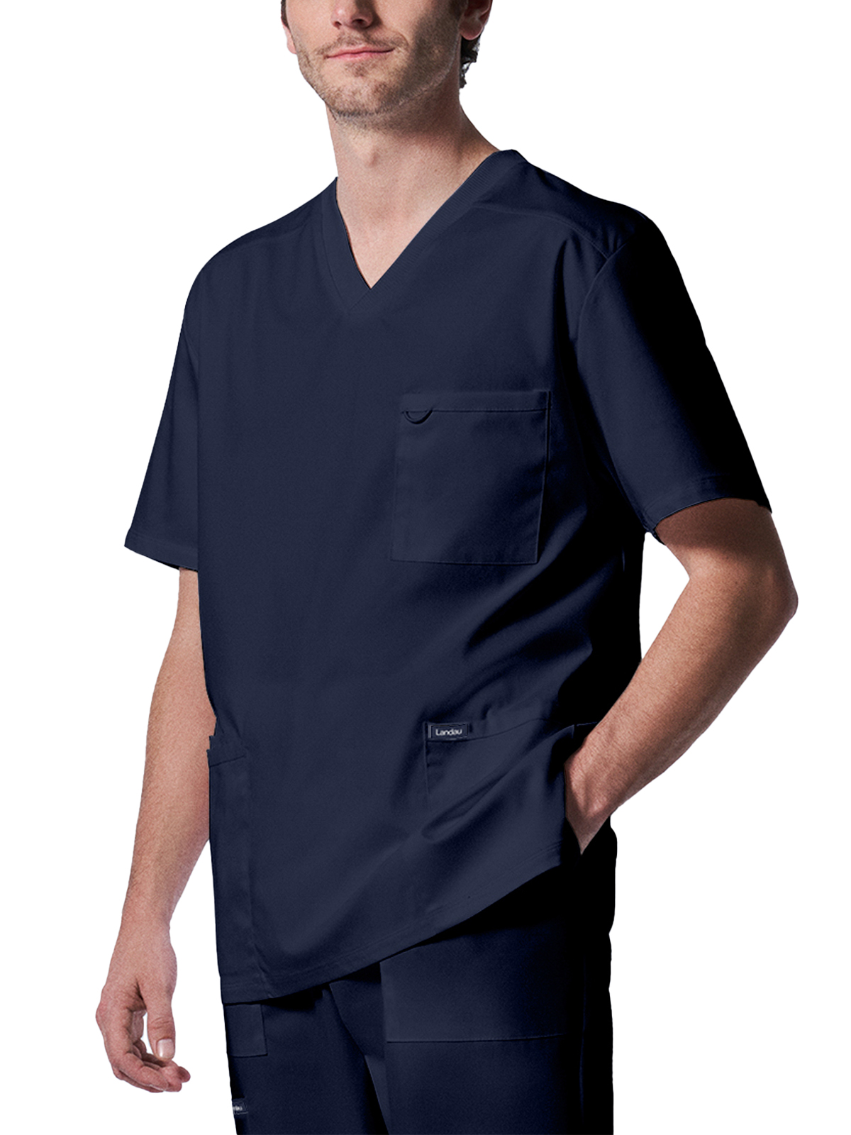 Landau - ProFlex - Men's Four-Pocket Back Yoke V-Neck Top 39