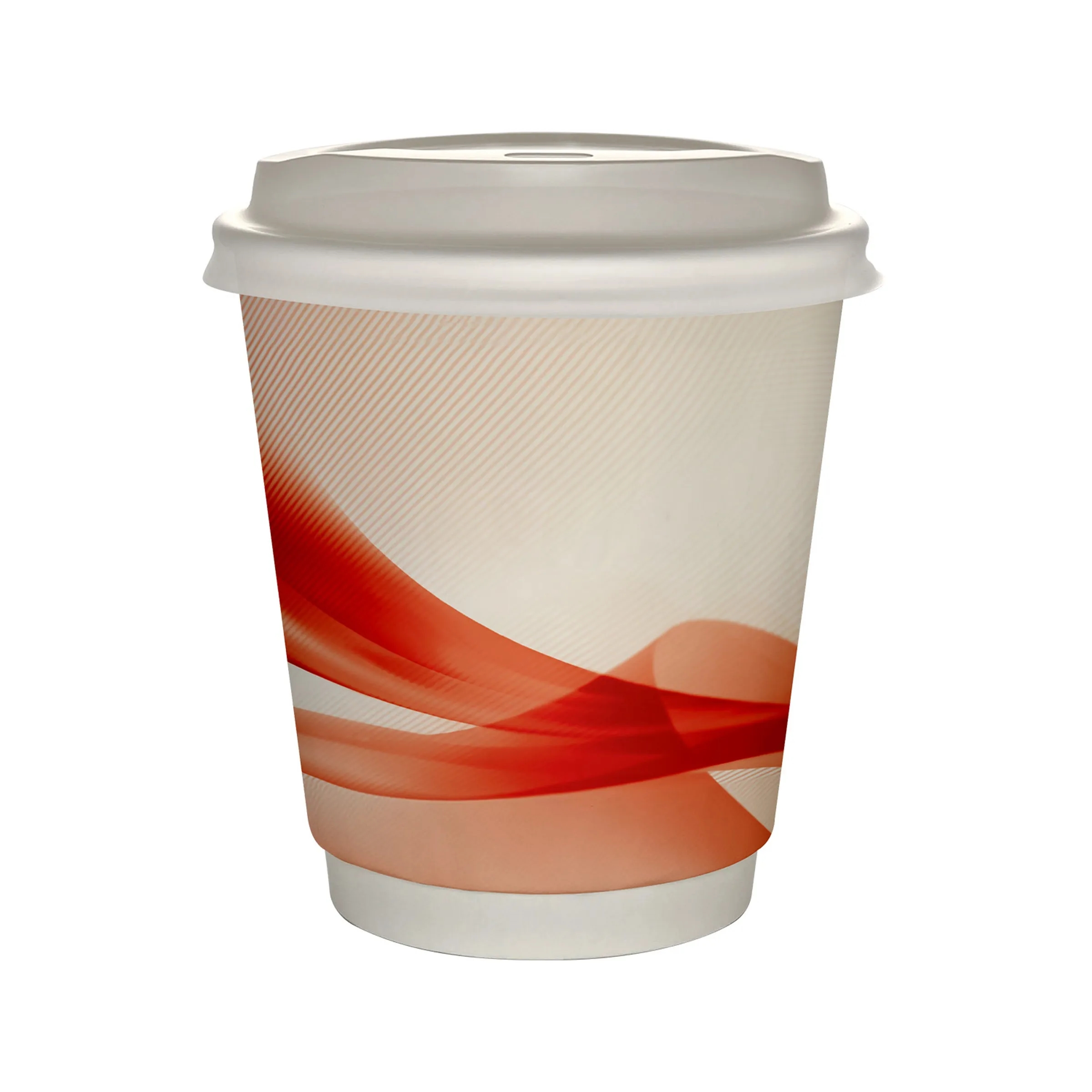 10 oz Full Color Groovy Insulated Paper Cup With Lid 8