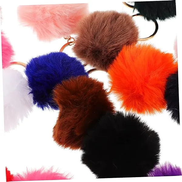 Pom Fur Ball Keychain Fluffy Accessories 3