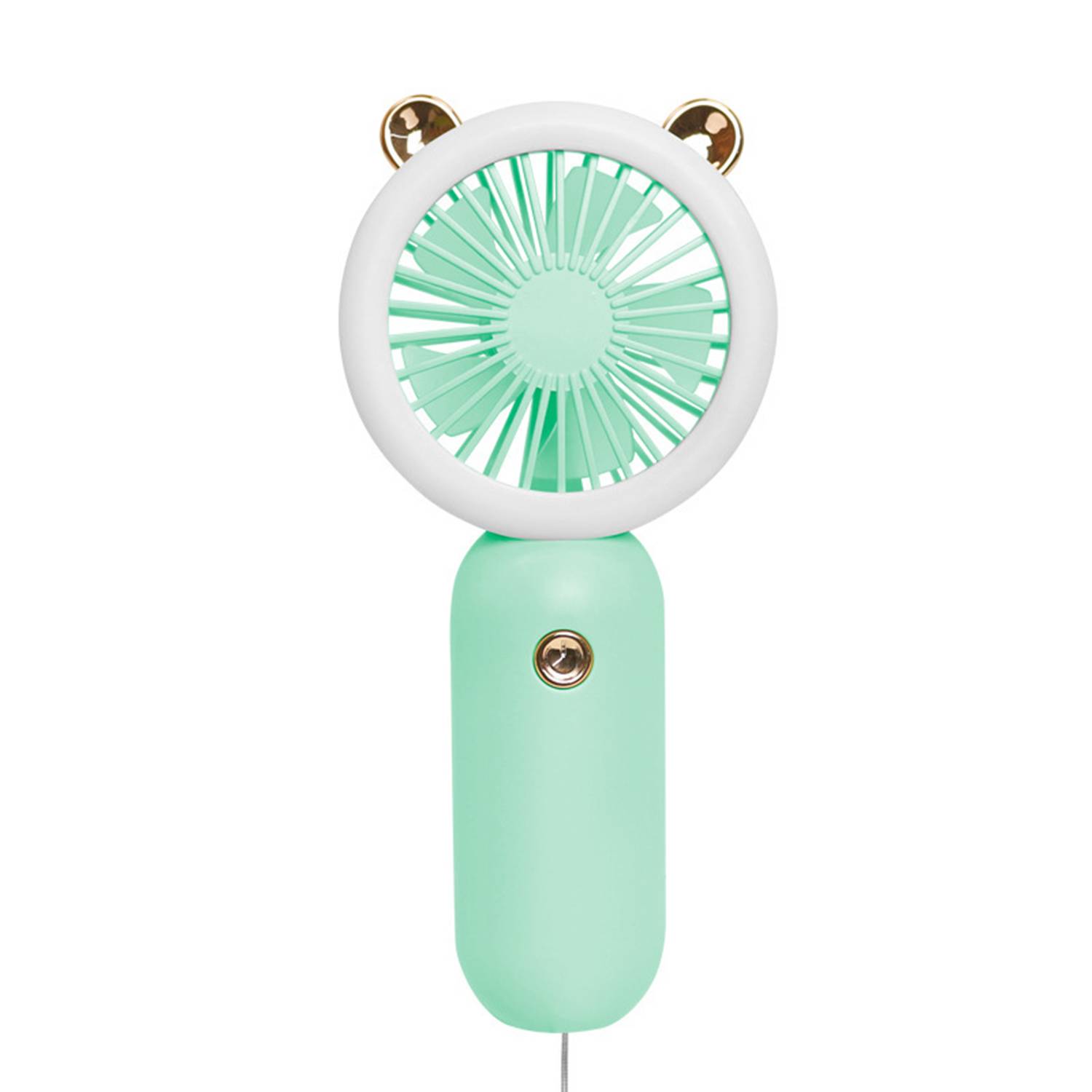 Portable USB Rechargeable Handheld Fan W/ LED Light 2