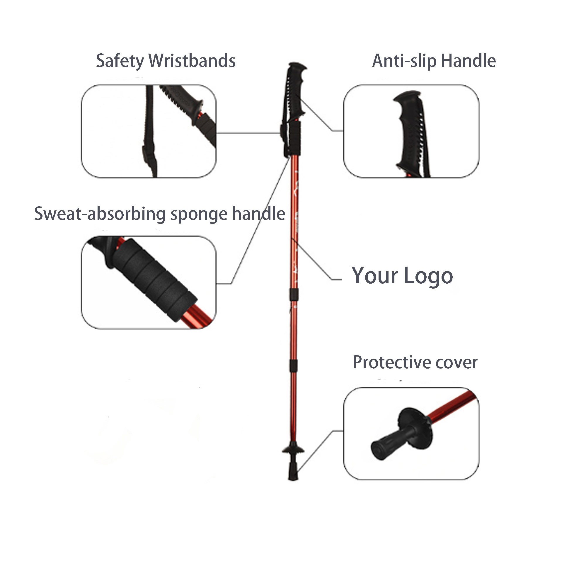 Aluminum Alloy Hiking Poles 2