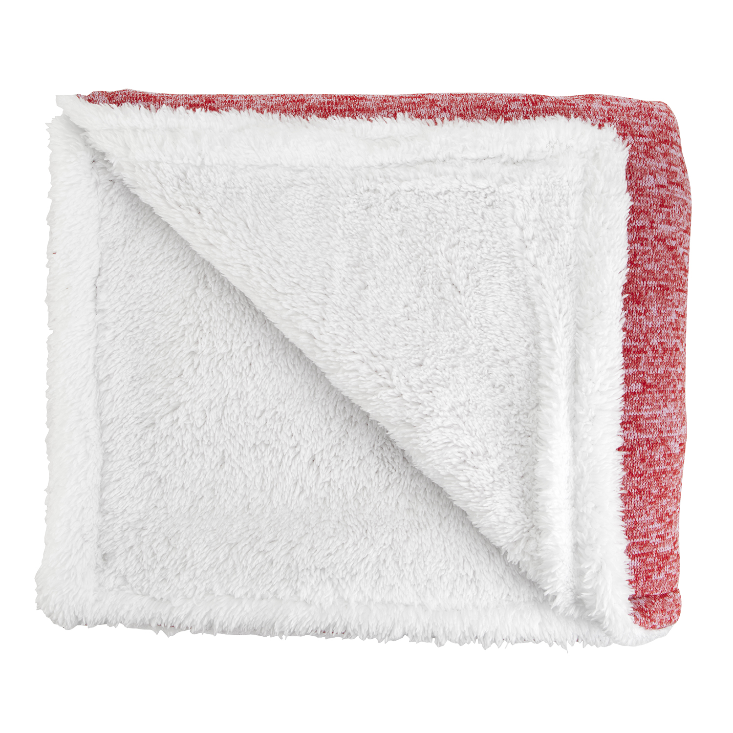 Sherpa-Backed Heathered Blanket