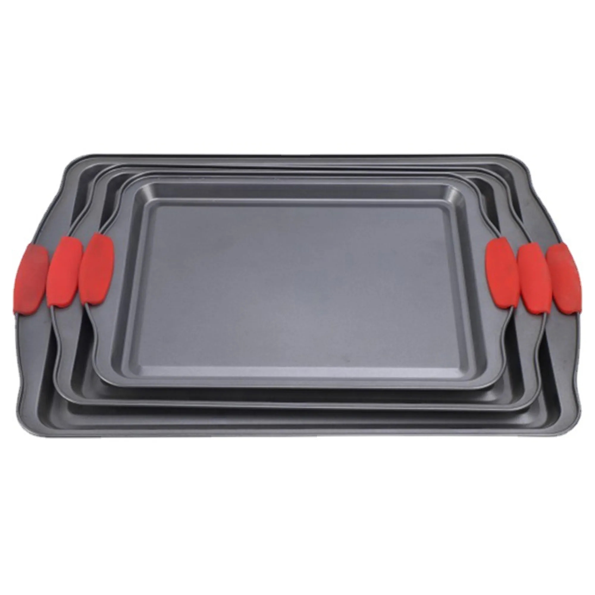 3Pcs Non-Stick Kitchen Oven Baking Pans 2