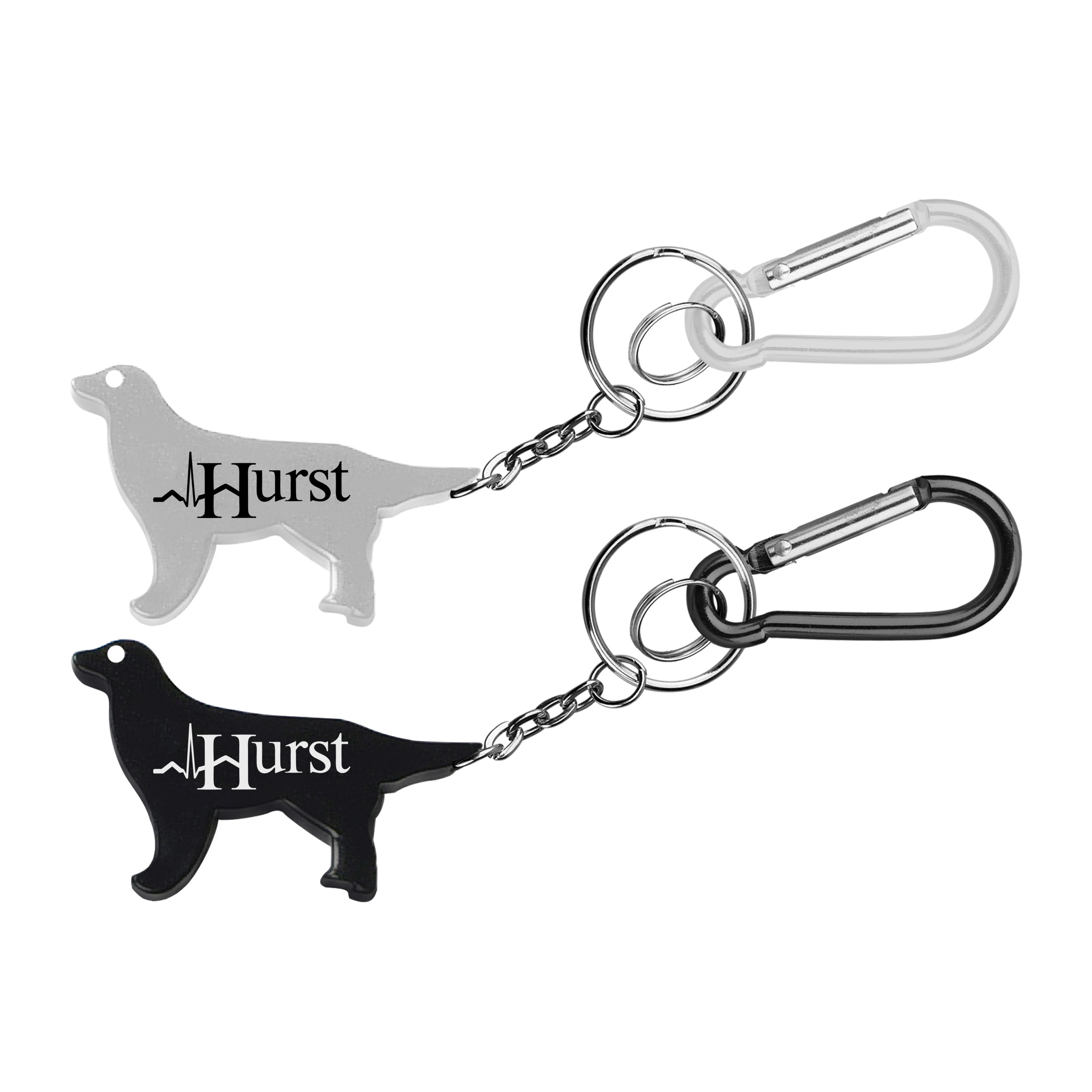 Dog Shape Bottle Opener Key Chain & Carabiner 1