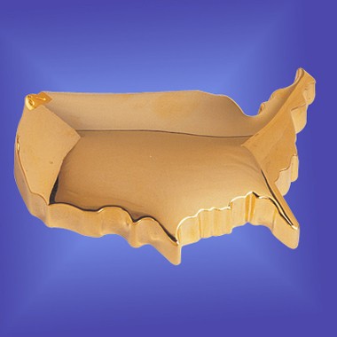 Gold Plated USA Paperweight 1