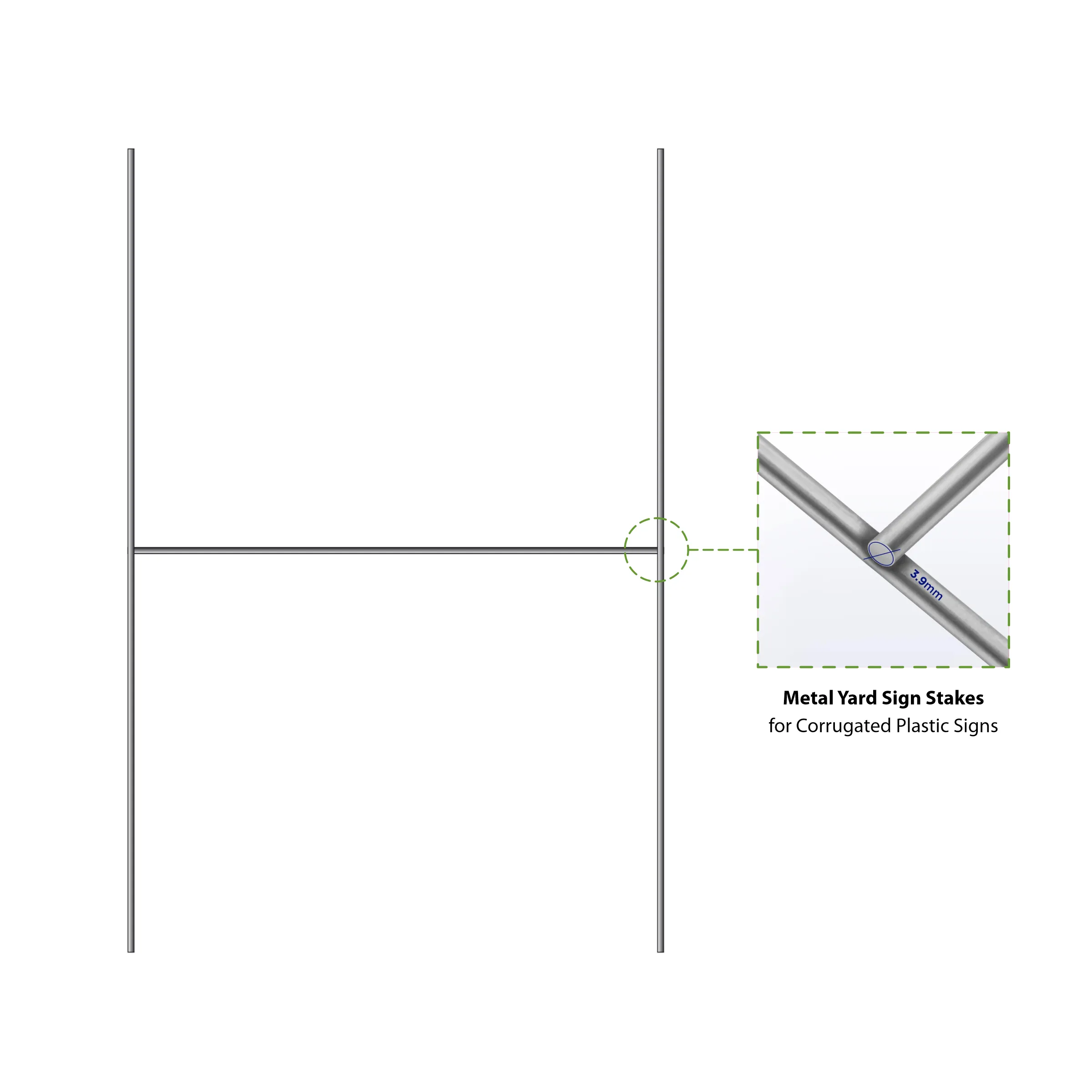 10"x15" H-Stake Hardware for Yard Signs 3