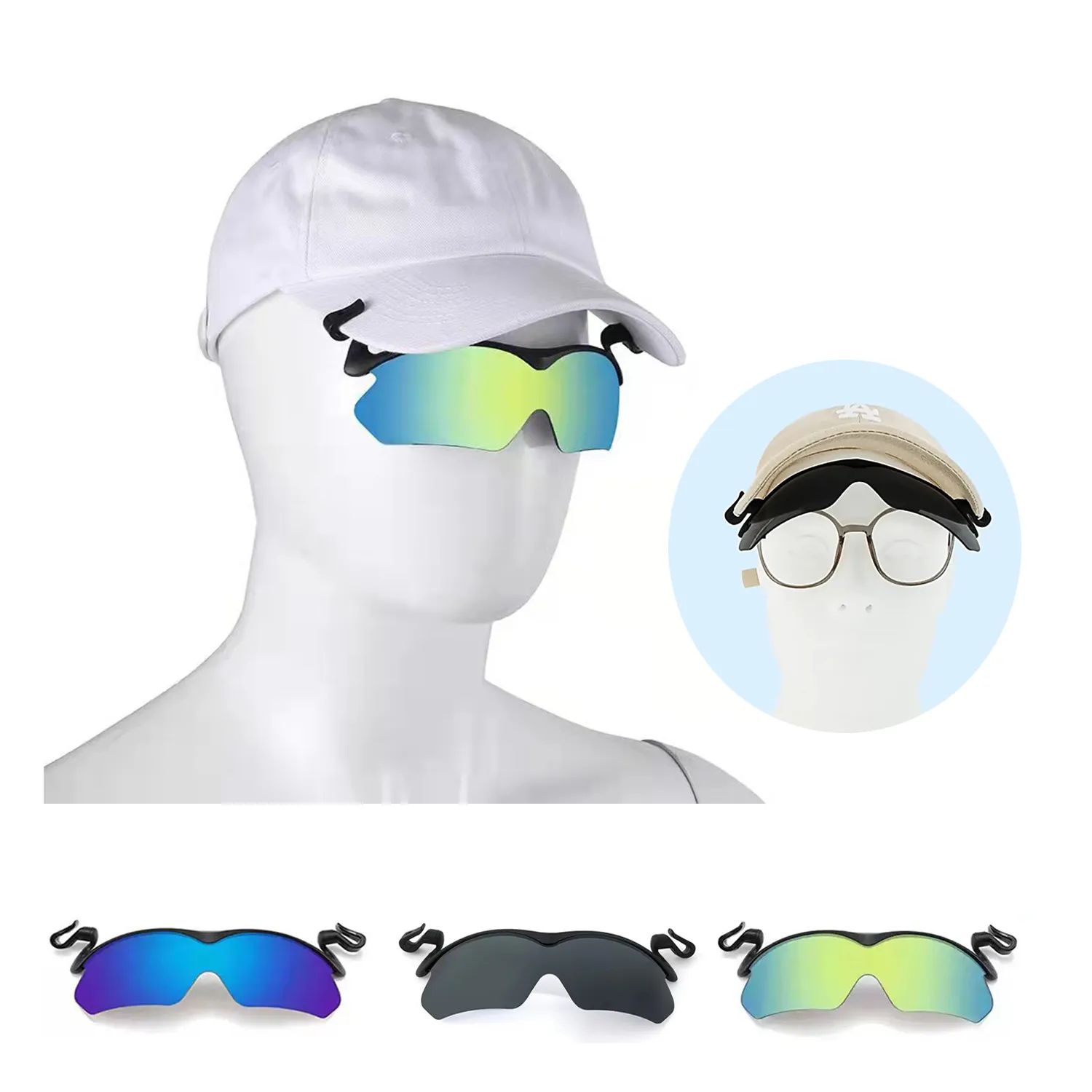 360 Degrees Rotatable Polarized Unisex Clip-on Sunglasses 1