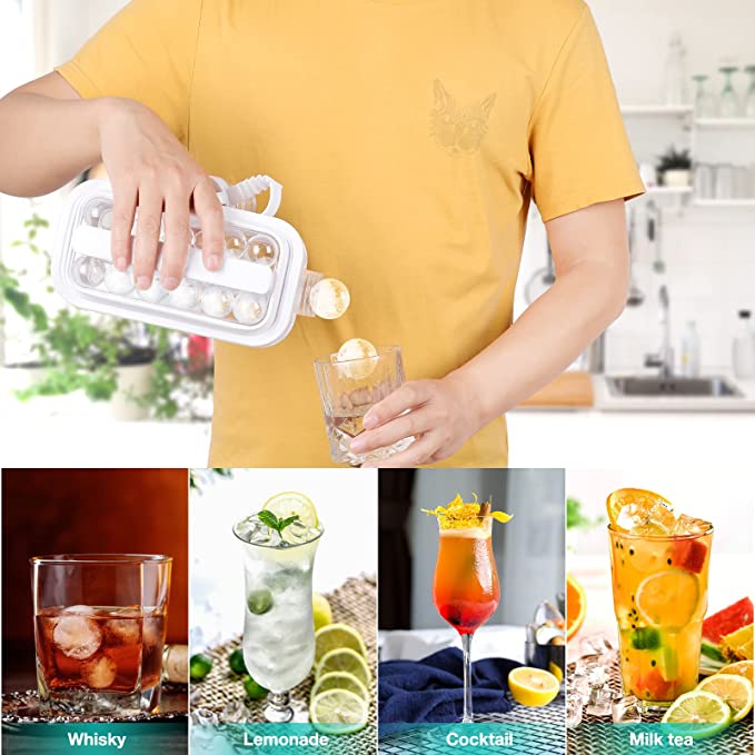 2 in 1 Portable Ice Cube Maker Kettle W/14 Grids For Cold Drink 5