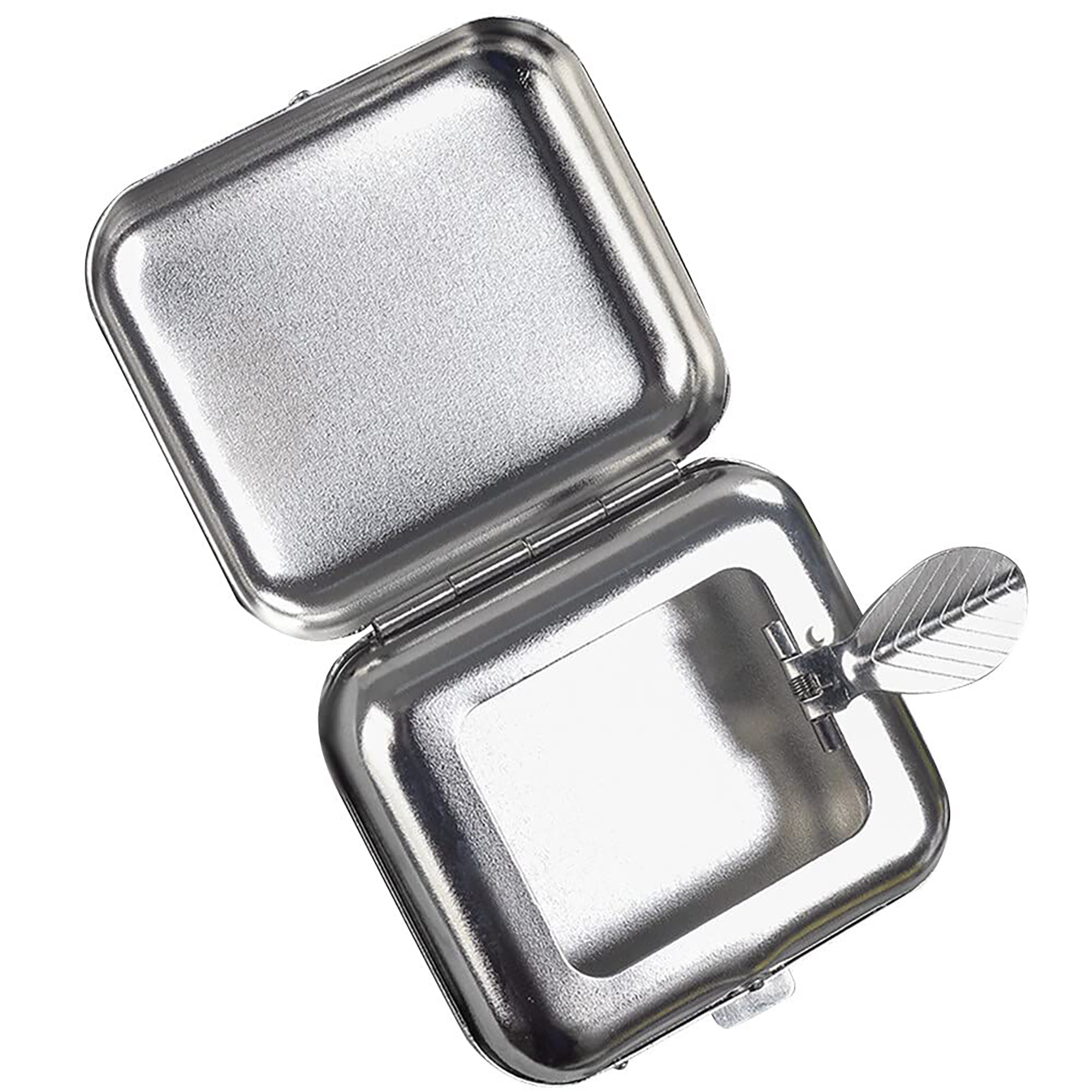 Portable Stainless Steel Pocket Ashtray with Sealed Lid 4