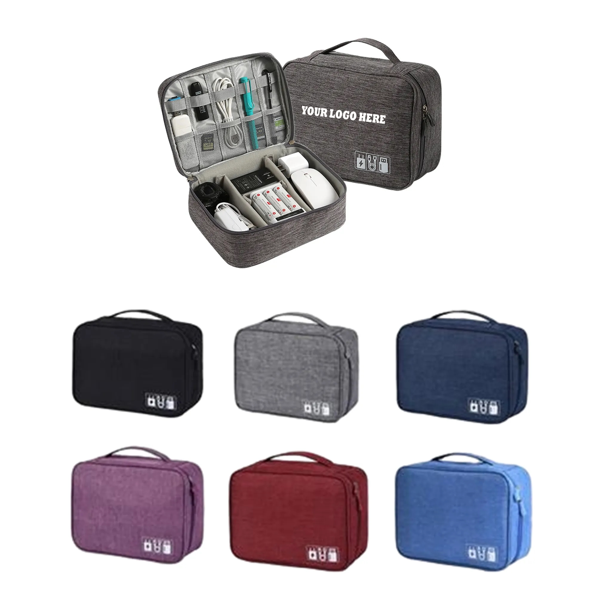Multifunctional Makeup Data Cable Storage Bag MOQ 50PCS 1