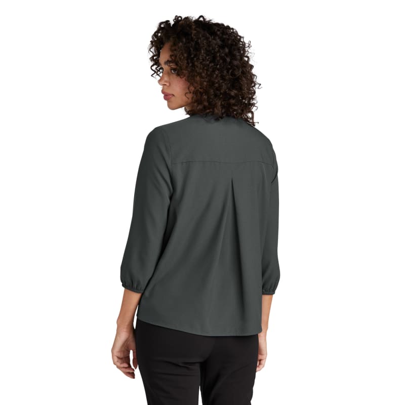 MERCER+METTLE Women's Stretch Crepe 3/4-Sleeve Blouse 13