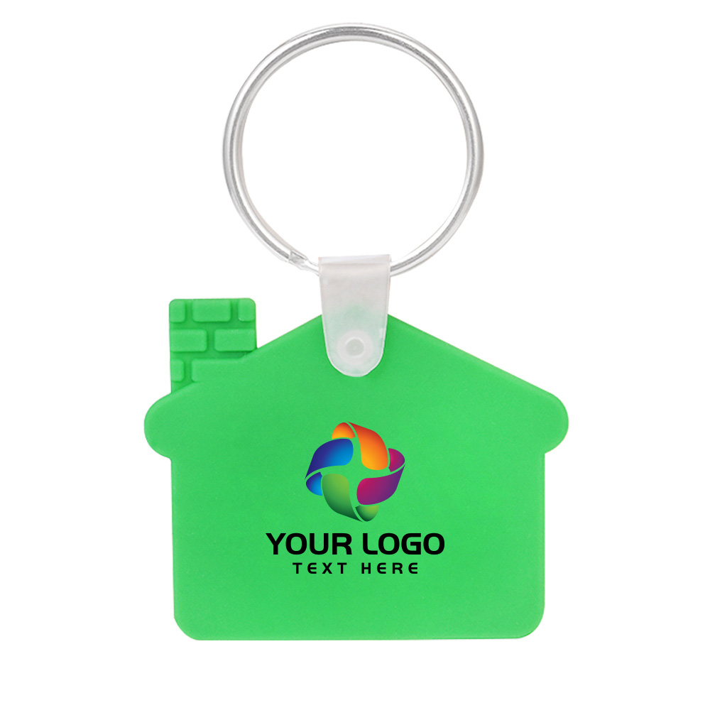 Custom House Shaped Silicone Keychain 18