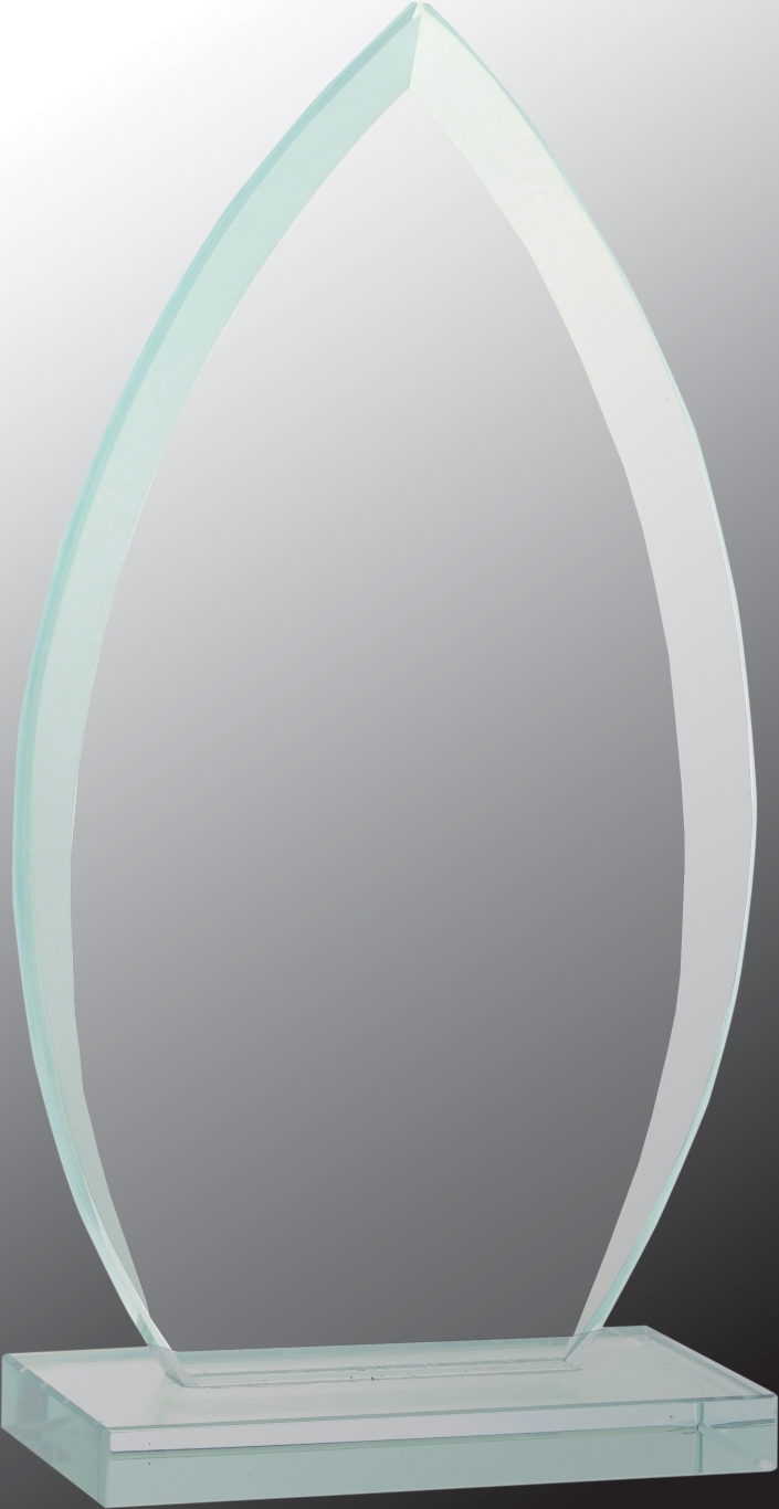 8 3/4" Oval Jade Glass Award