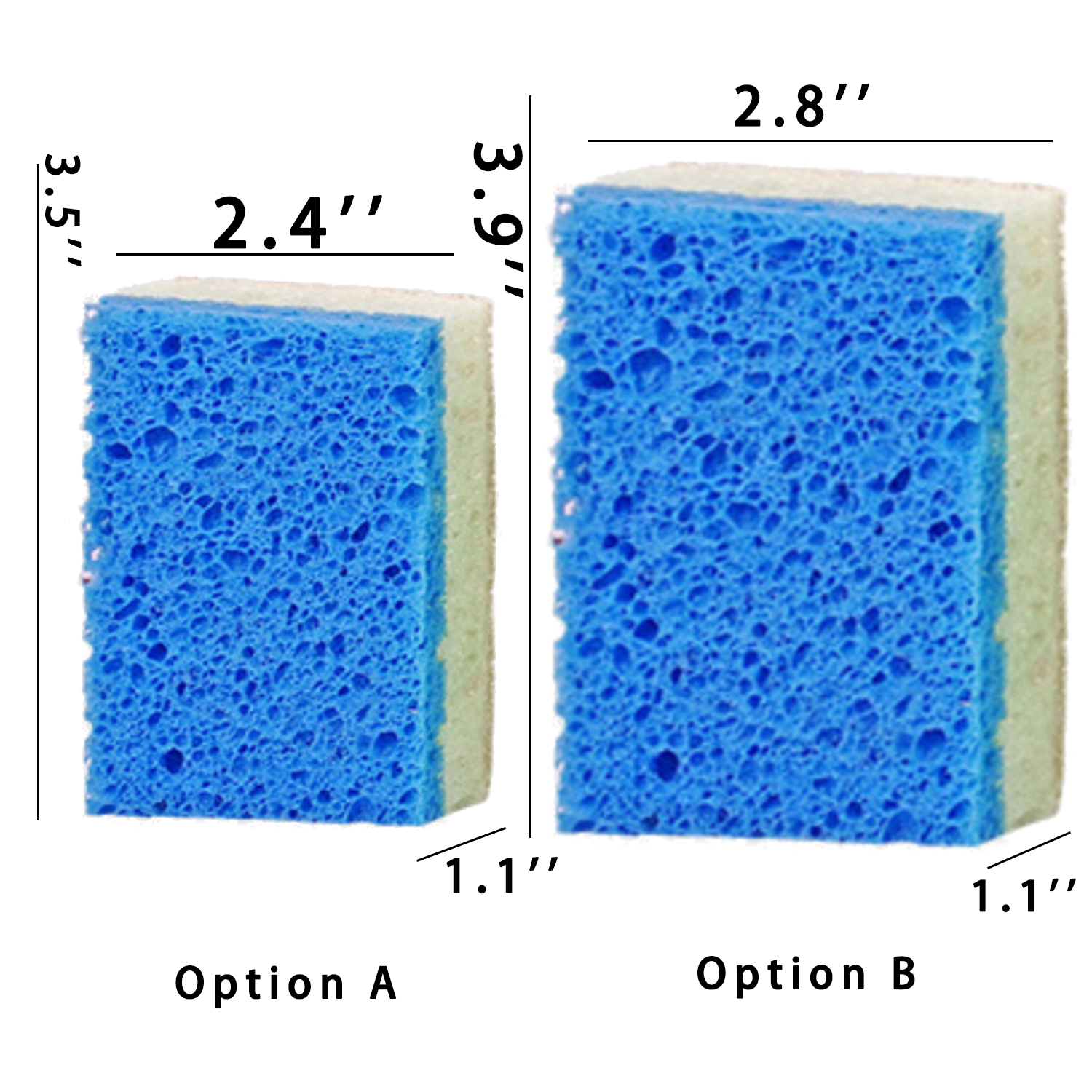 Kitchen Double Sided Loofah Wood Pulp Cotton Cleaning Sponge 8