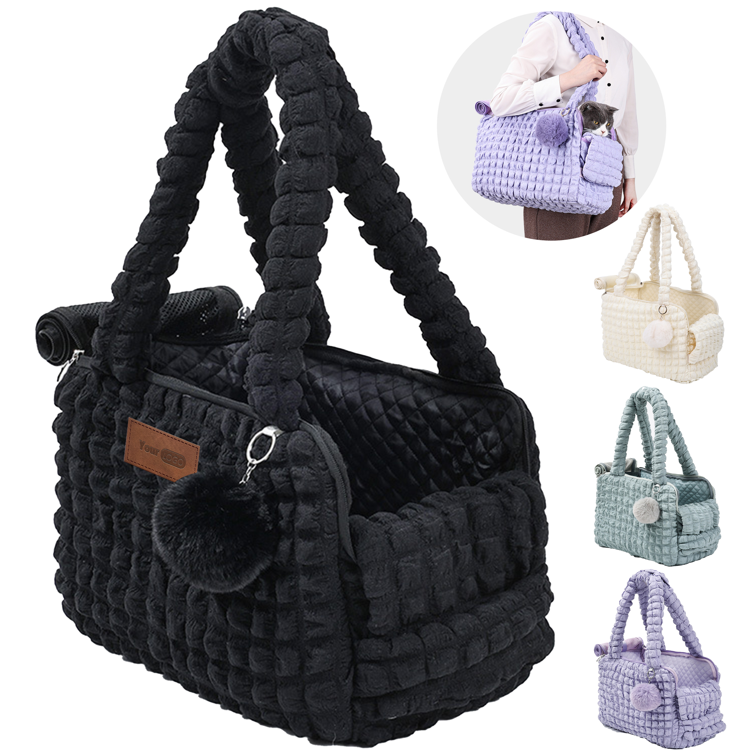 Polyester Portable Crossbody Breathable Cat Bag 4