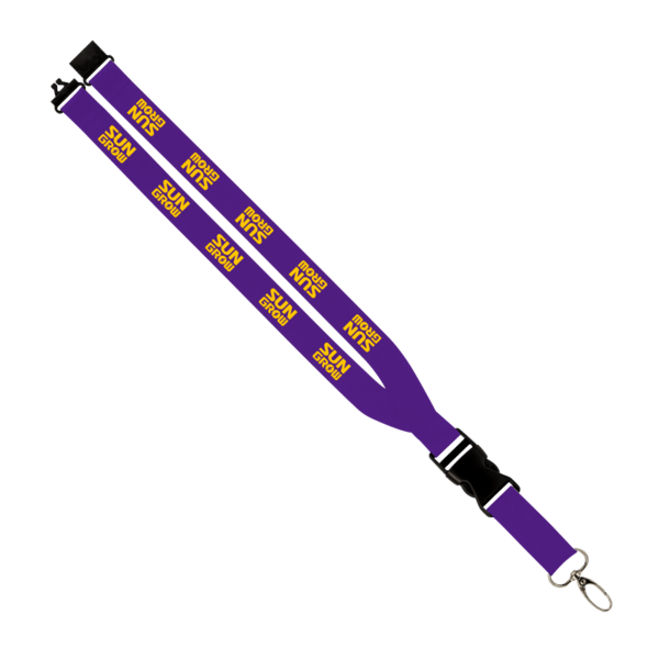 Maverick 1" Polyester Lanyard w/ Slide Buckle Release, Silver Metal Oval & Convenience Release 4