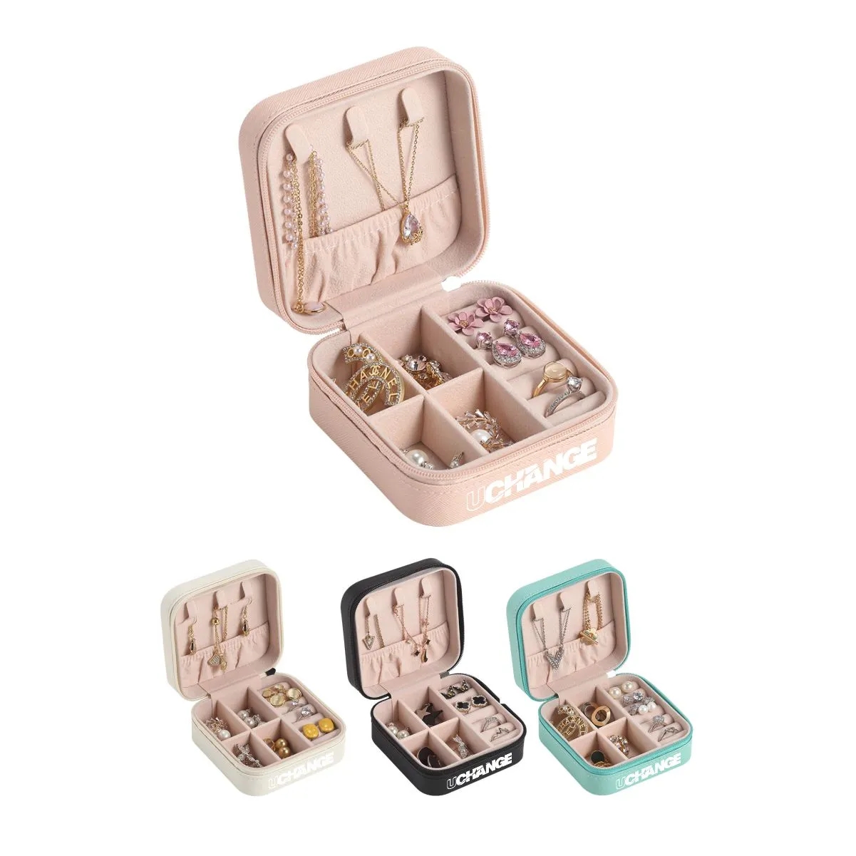 Portable PU Leather Travel Jewelry Box Organizer 2