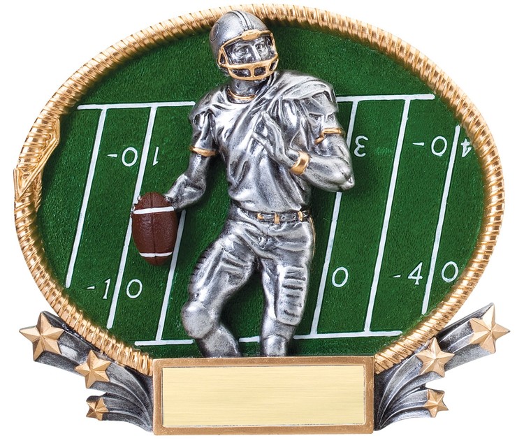 Large Football 3D Oval Resin Awards 2