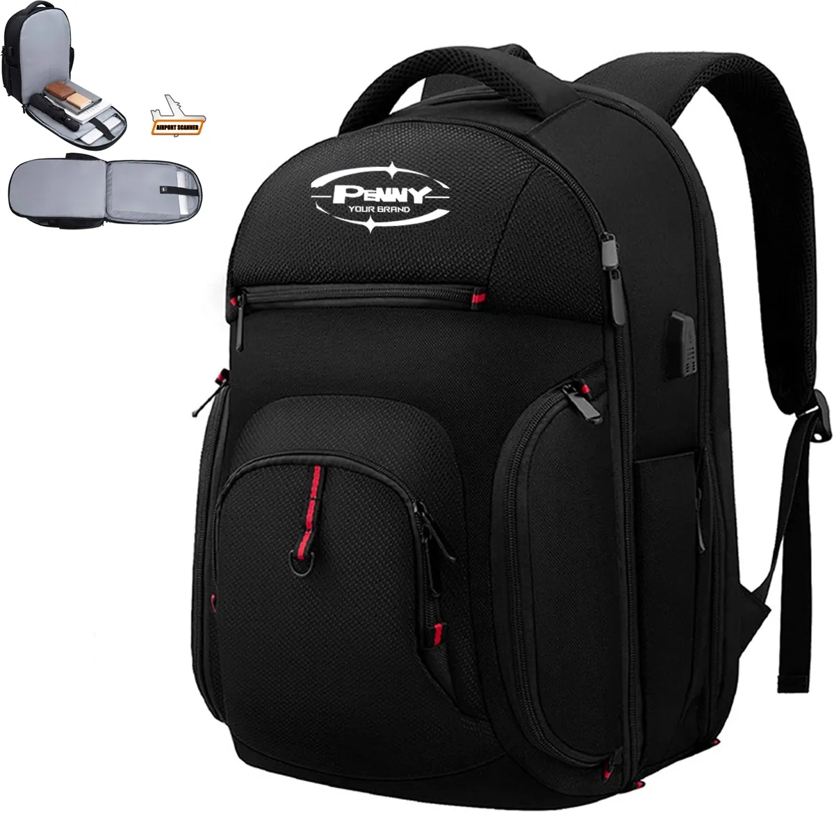 15.6" Laptop Anti-Theft Business Travel Waterproof Backpack 4