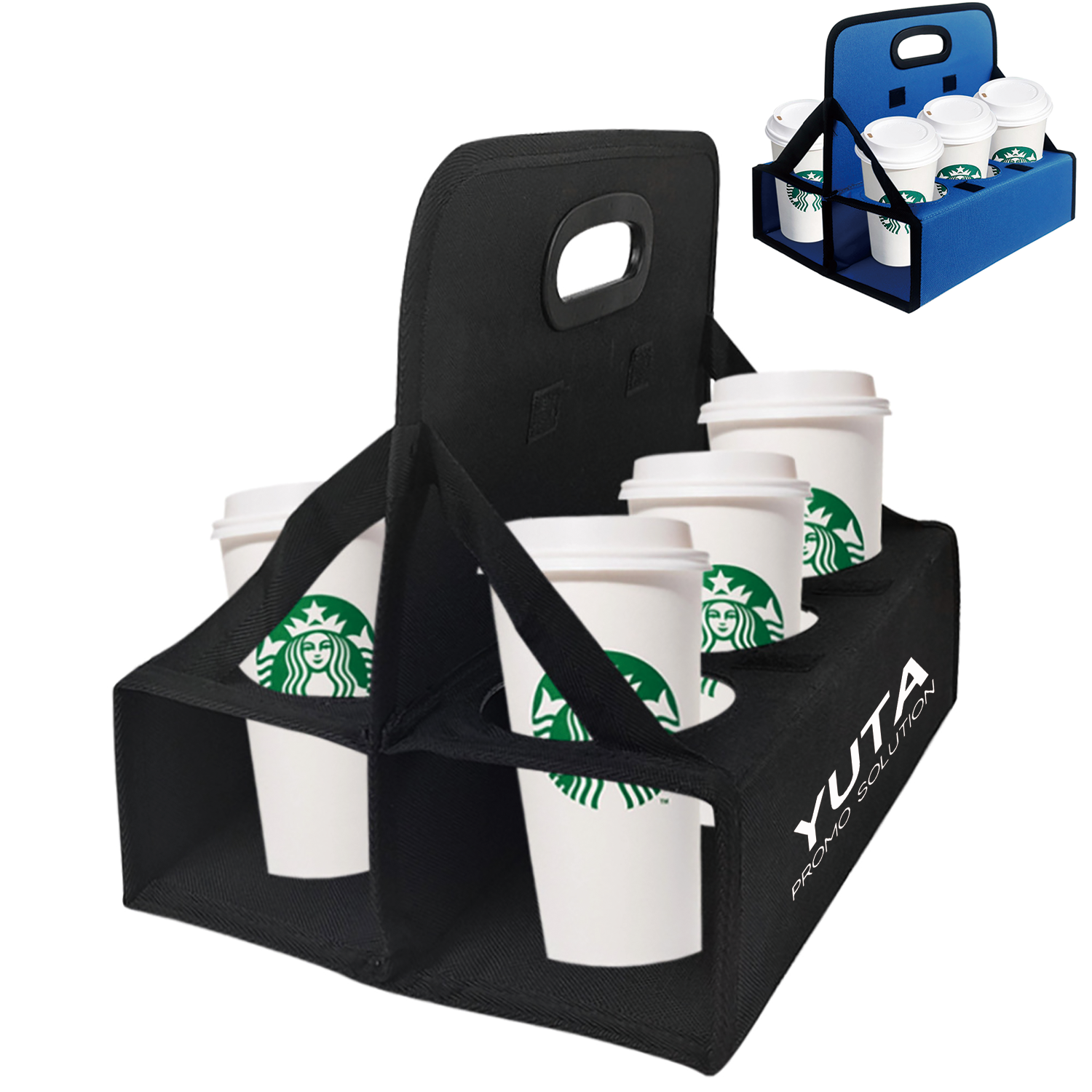 Foldable Portable 6-Slot Polyester Drink Holder 9