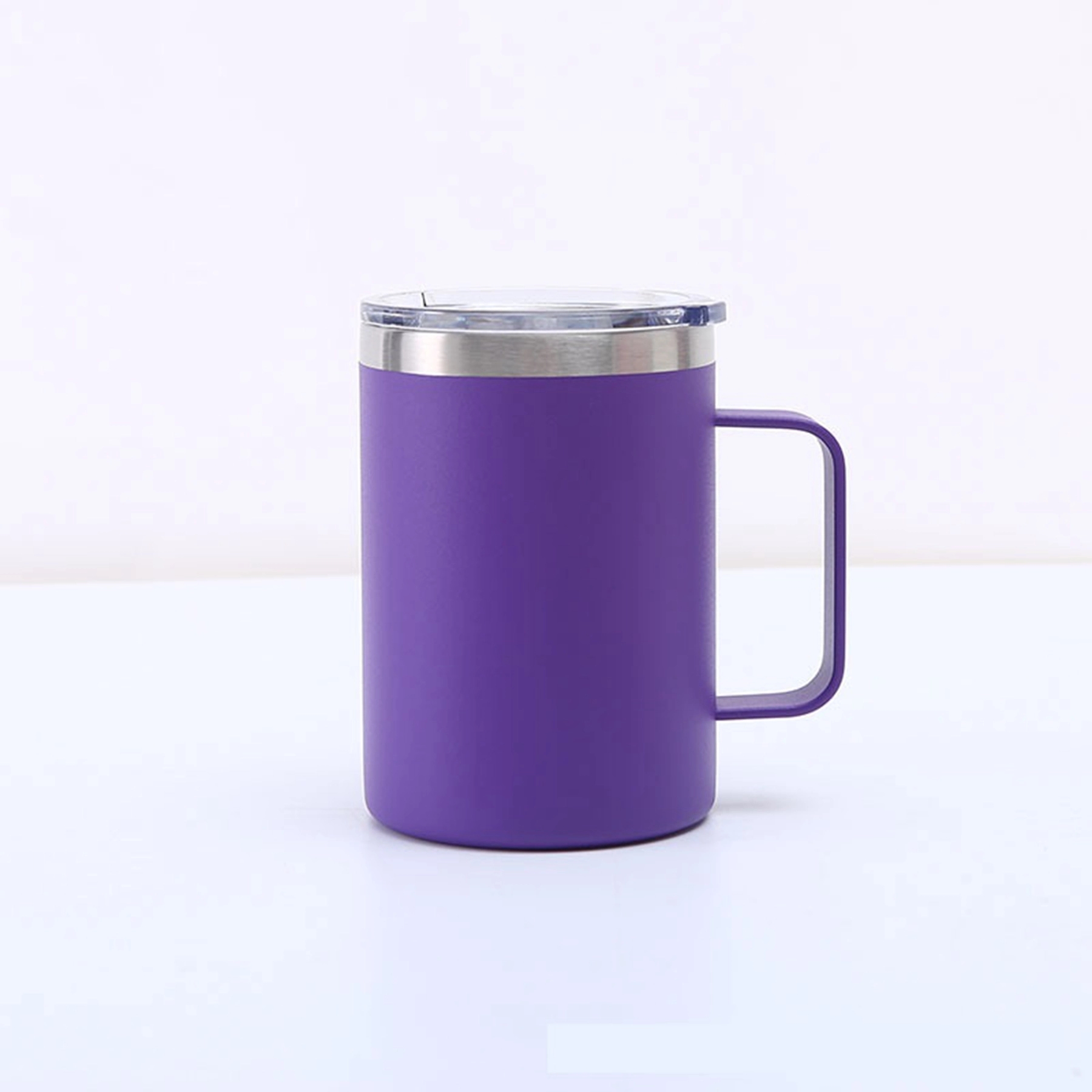 16 Oz. Vacuum Stainless Steel Coffee Mug with Handle & Lid 20