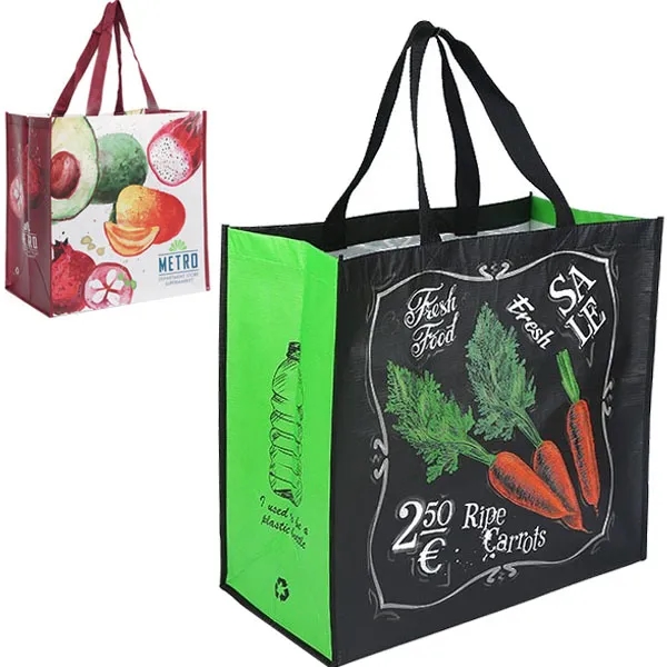 Promotional 100% RPET Laminated Grocery Tote Bags 4