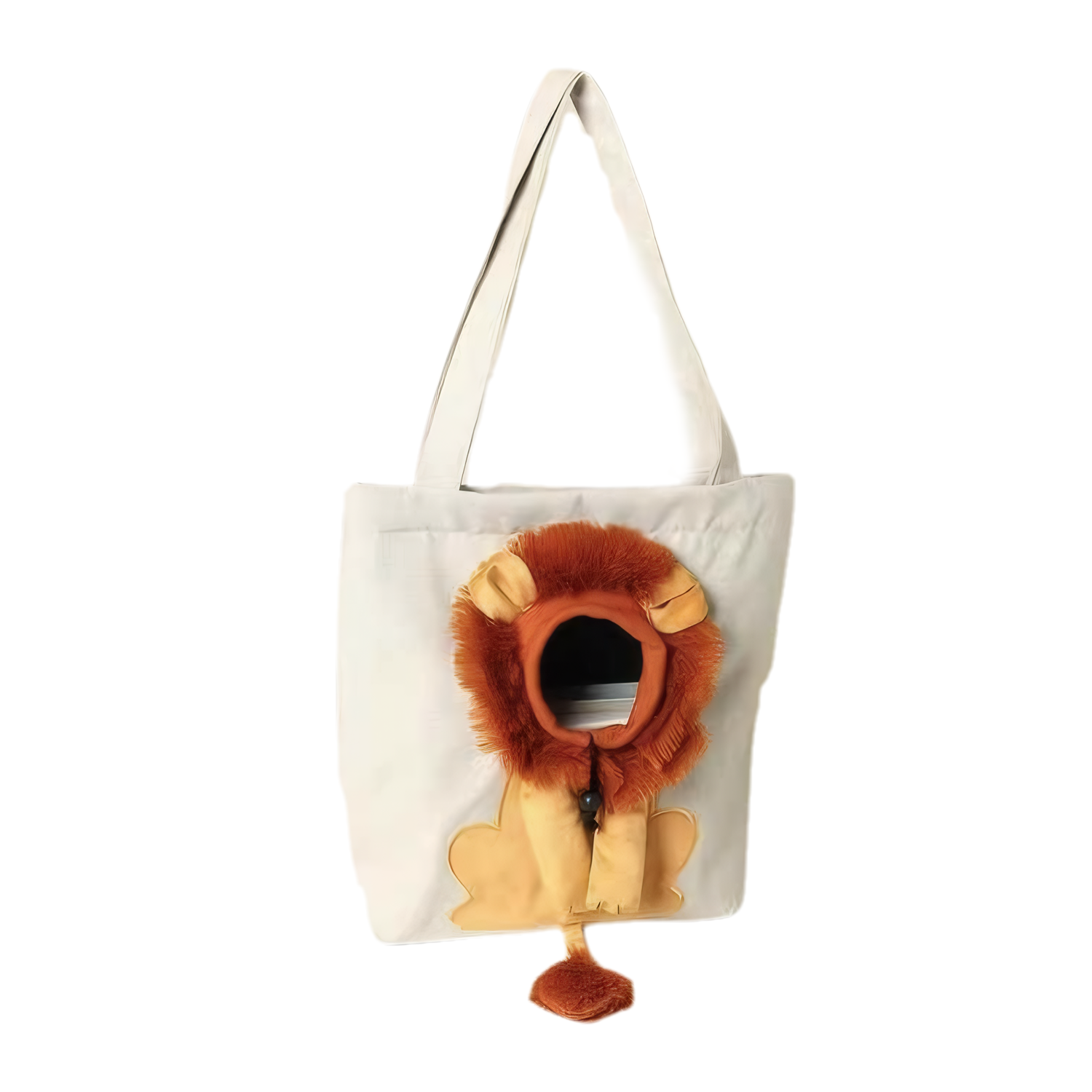 Adjustable Lion Design Canvas Pet Cat Carrier Bag 3