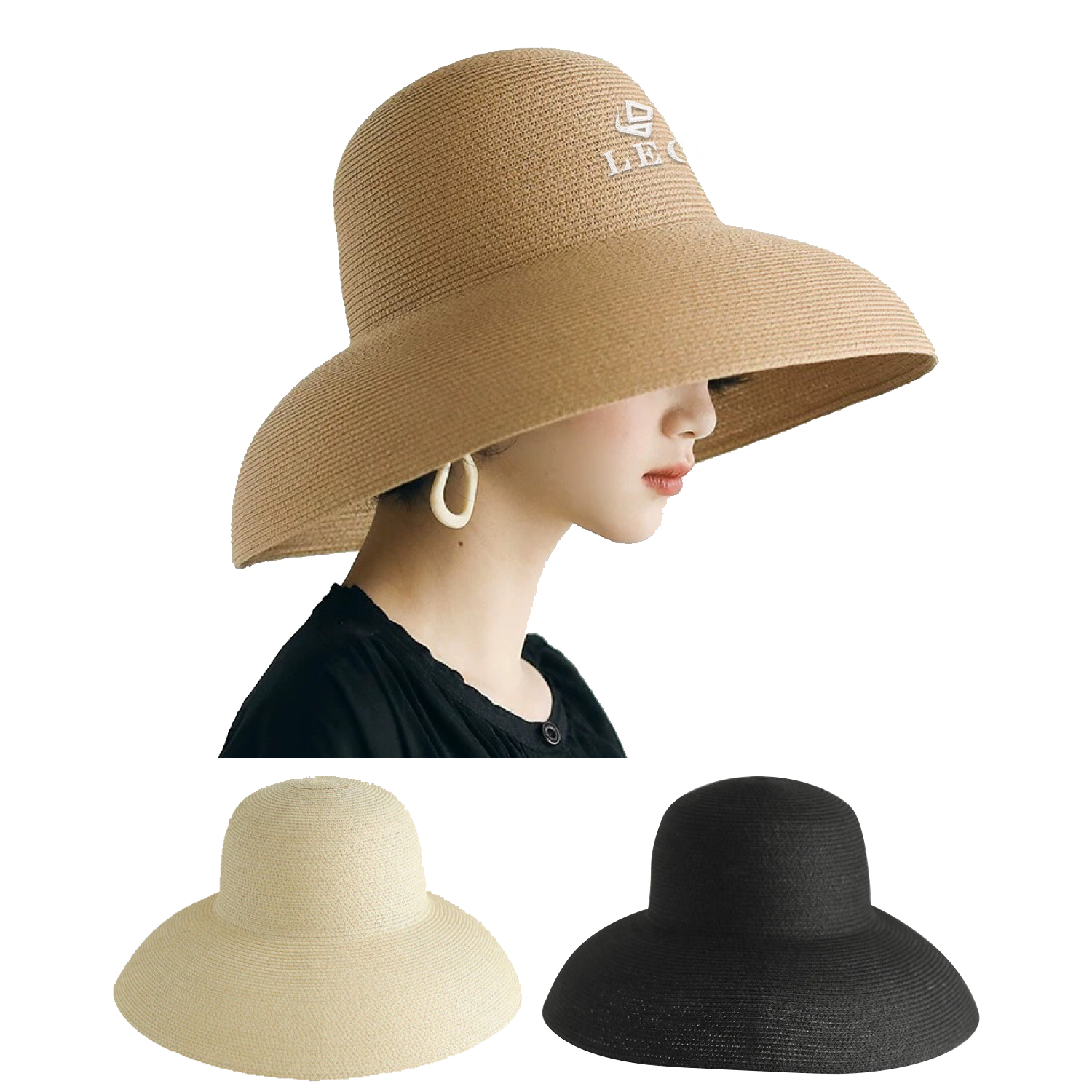 Summer Wide Brim Straw Sun Hat 1