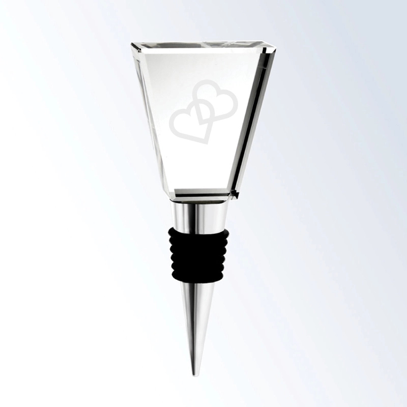 Optic Crystal Trapezoid Shaped Wine Stopper 1