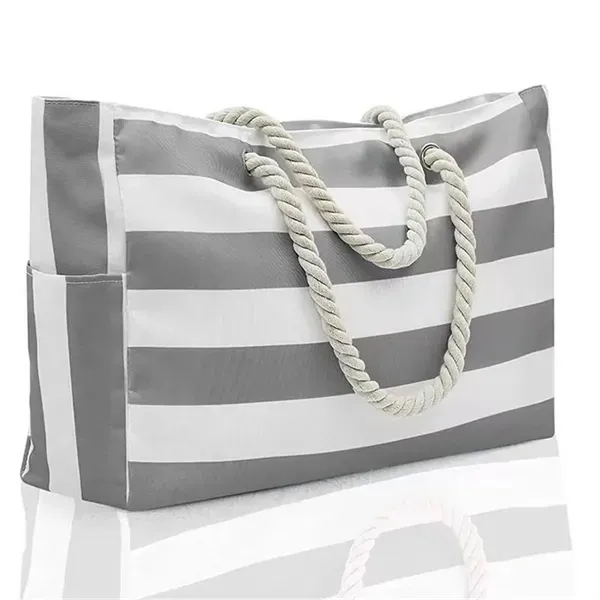 Colorful Large Zipper Beach Totes, custom tote bag with logo imprint 15